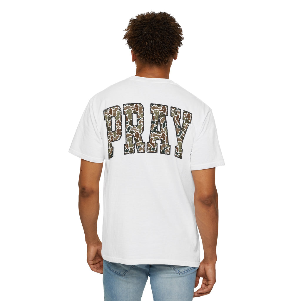 Unisex Camo Pray Graphic T-Shirt, Casual Wear, Inspirational Gift, Summer Tee, Eco-Friendly Apparel