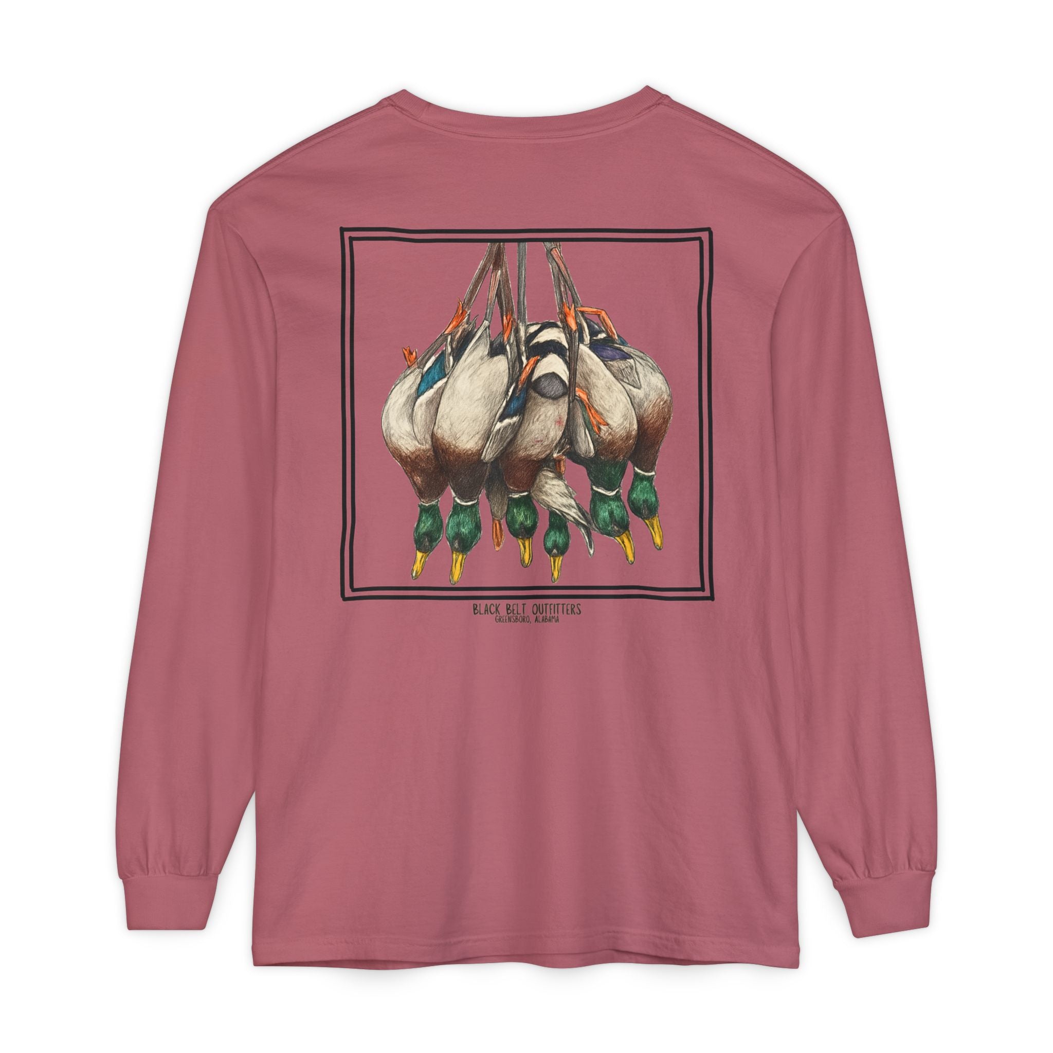 Ducks of the Day Unisex Garment-Dyed Long Sleeve T-Shirt, Casual Wear, Gift for Him/Her, Streetwear, Everyday Comfort, Comfortable Layering