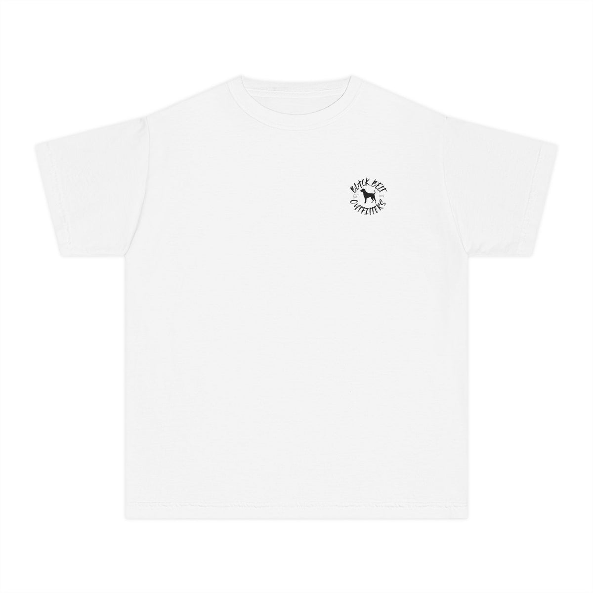Hunting Puppy in Yeti Youth Midweight Tee - Fun Farm-Themed Shirt