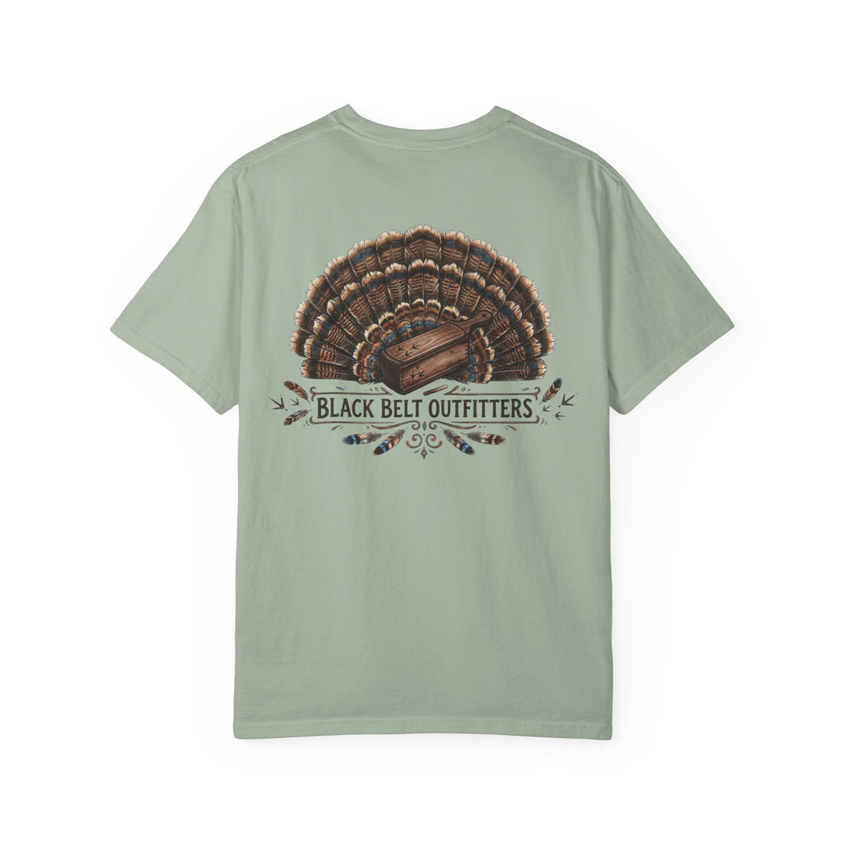 Turkey Feather Graphic T-Shirt — 'Black Belt Outfitters' Outdoor Tee
