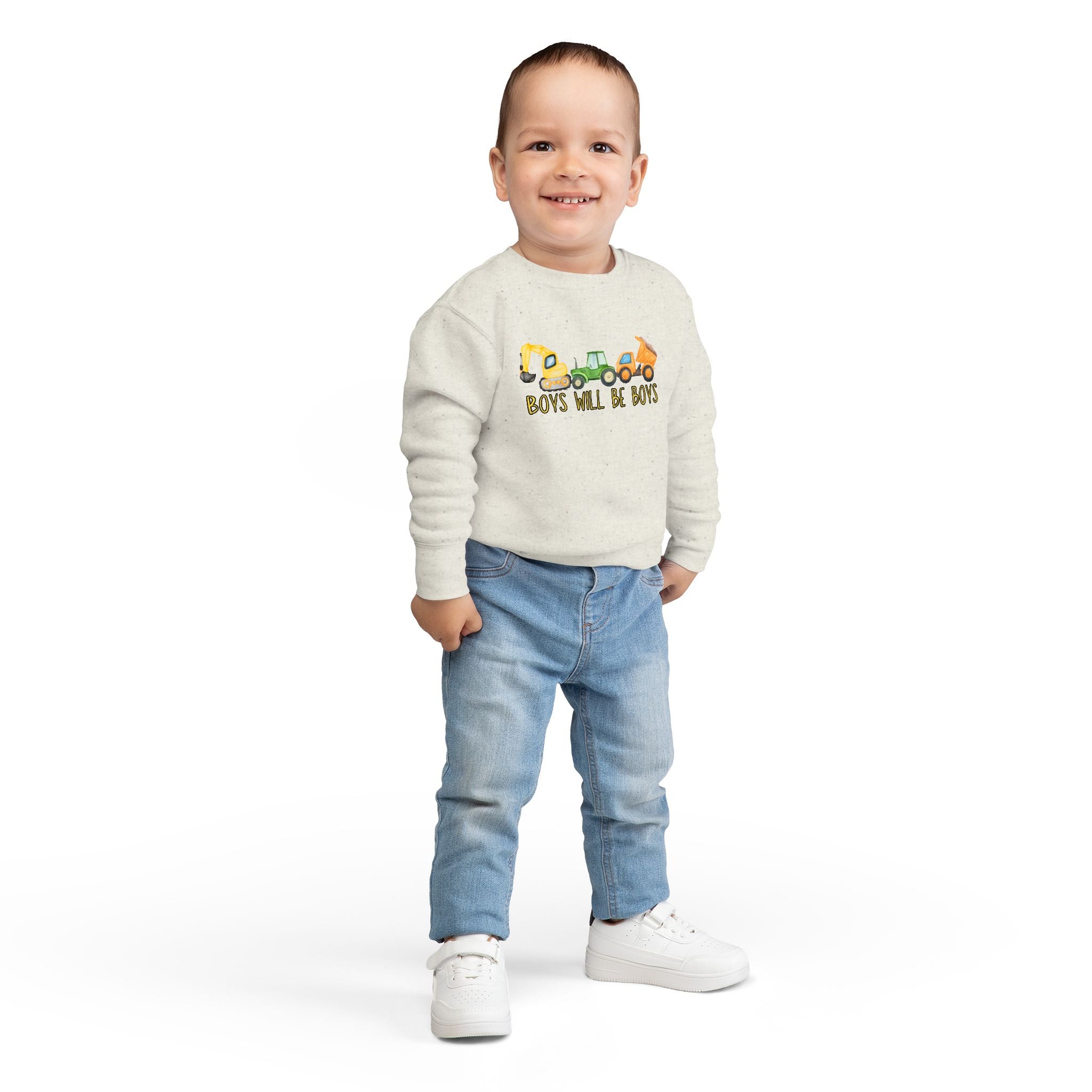 Playful Toddler Sweatshirt - 'Boys Will Be Boys' - Kids' Casual Wear, Baby Clothes, Outdoor Adventures, Birthday Gift, Spring Fashion