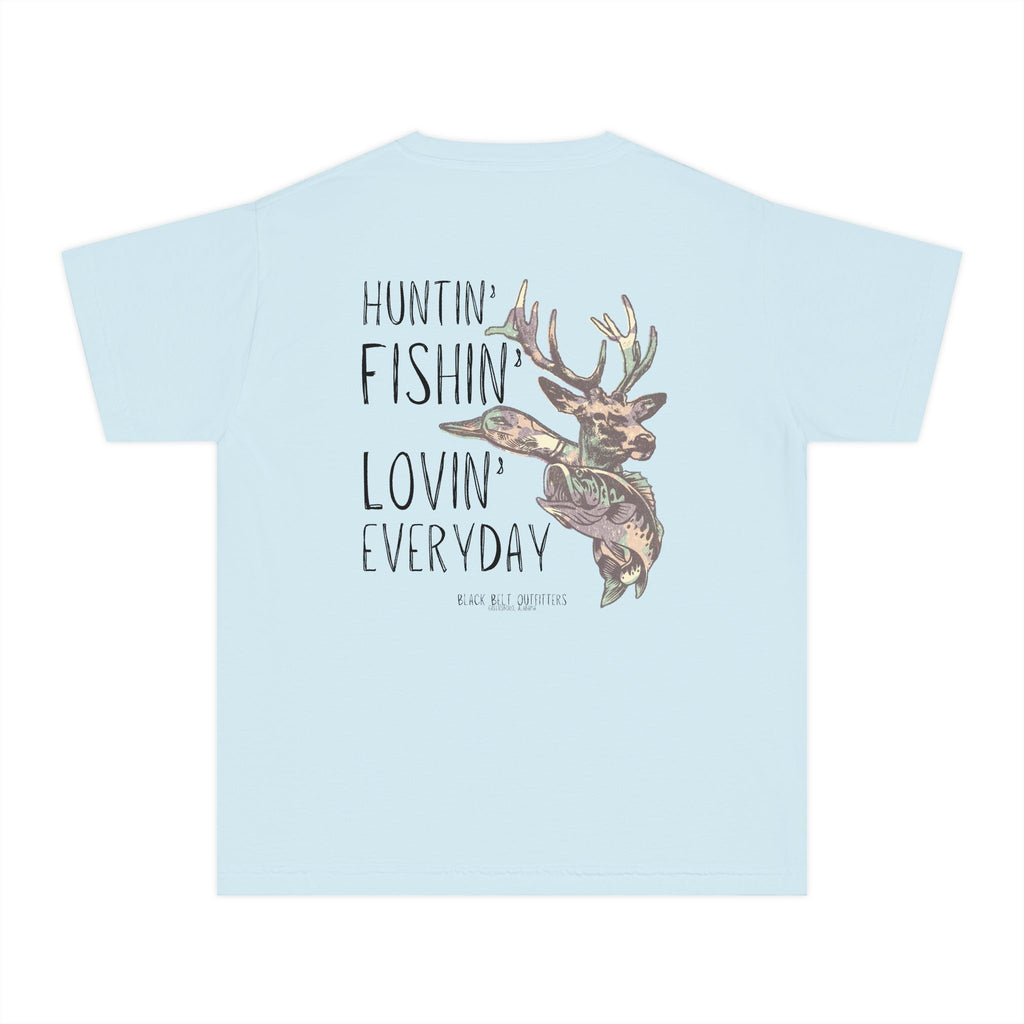 Huntin, Fishin, Lovin Everyday Youth Midweight Tee - Fun Farm-Themed Shirt