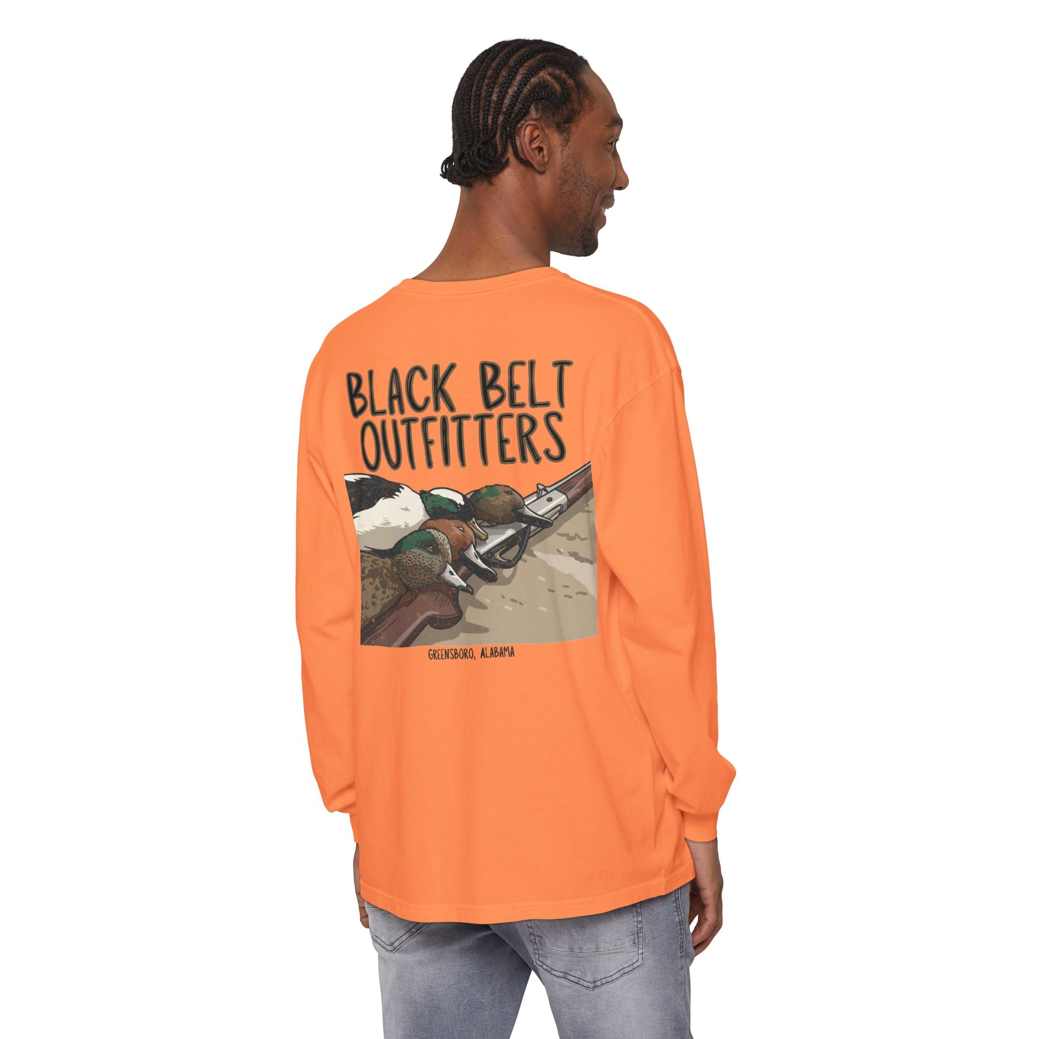 Duck Trophies Unisex Garment-Dyed Long Sleeve T-Shirt, Casual Wear, Gift for Him/Her, Streetwear, Everyday Comfort, Comfortable Layering