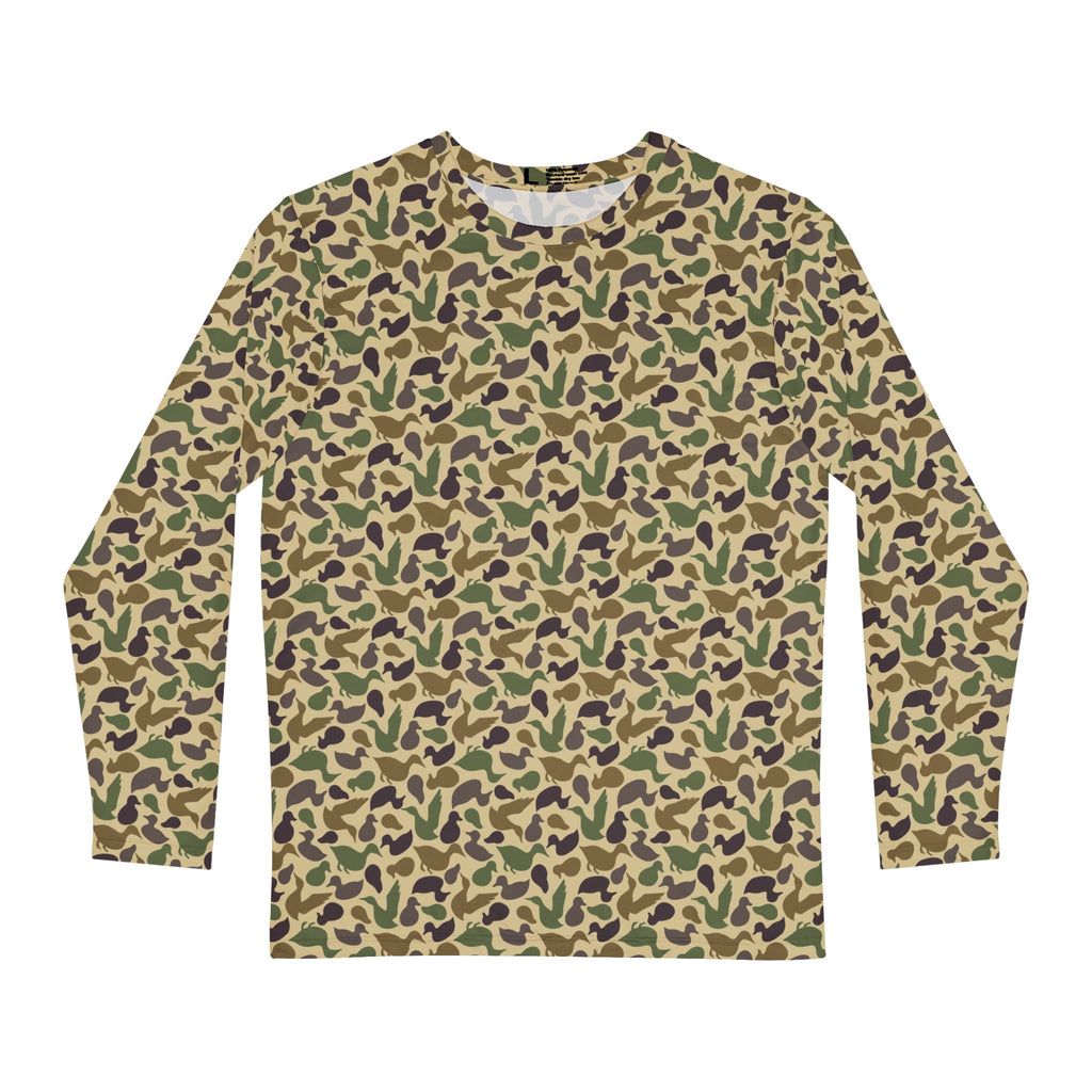 Old school custom duck camo, Men's Long Sleeve Shirt (AOP)