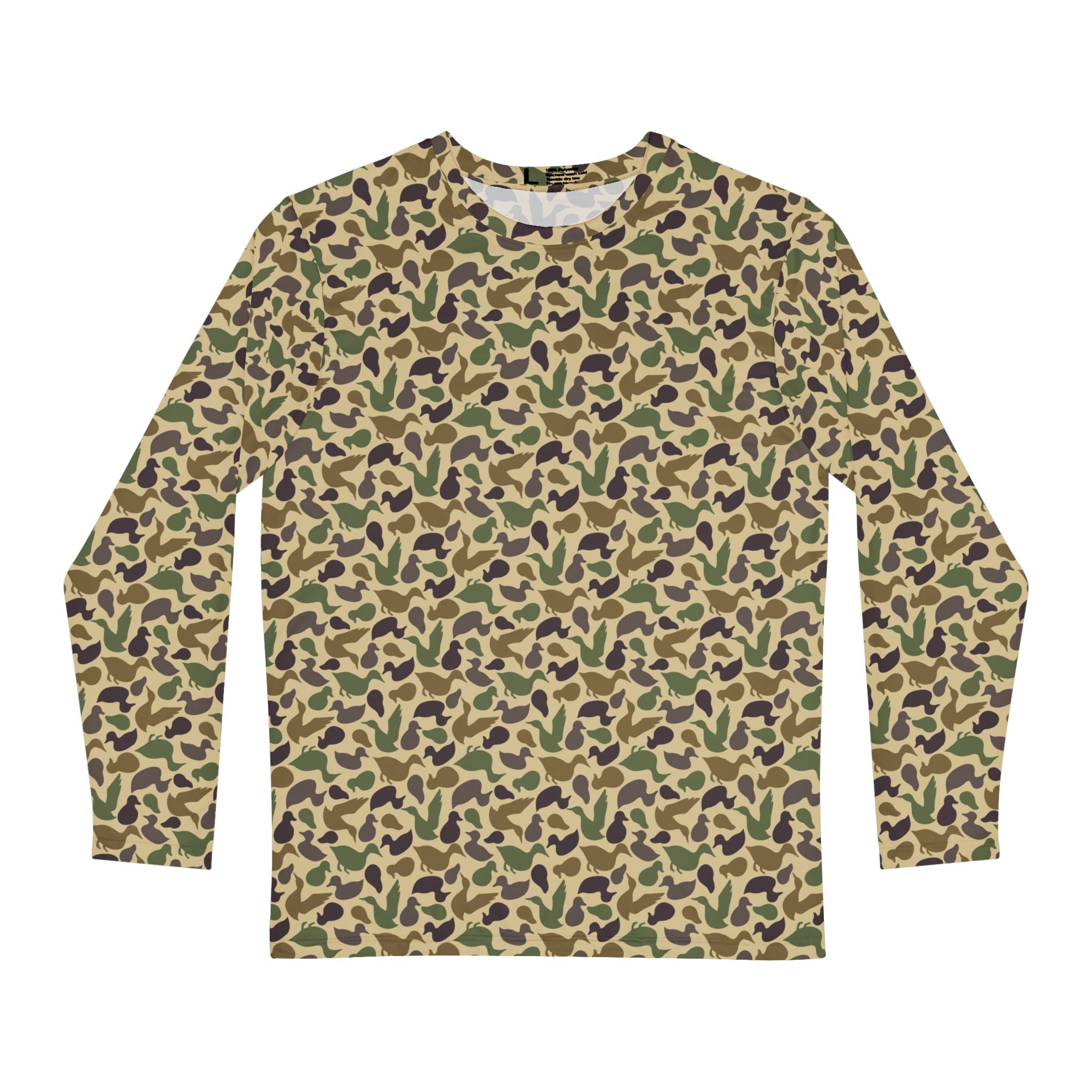 Old school custom duck camo, Men's Long Sleeve Shirt (AOP)