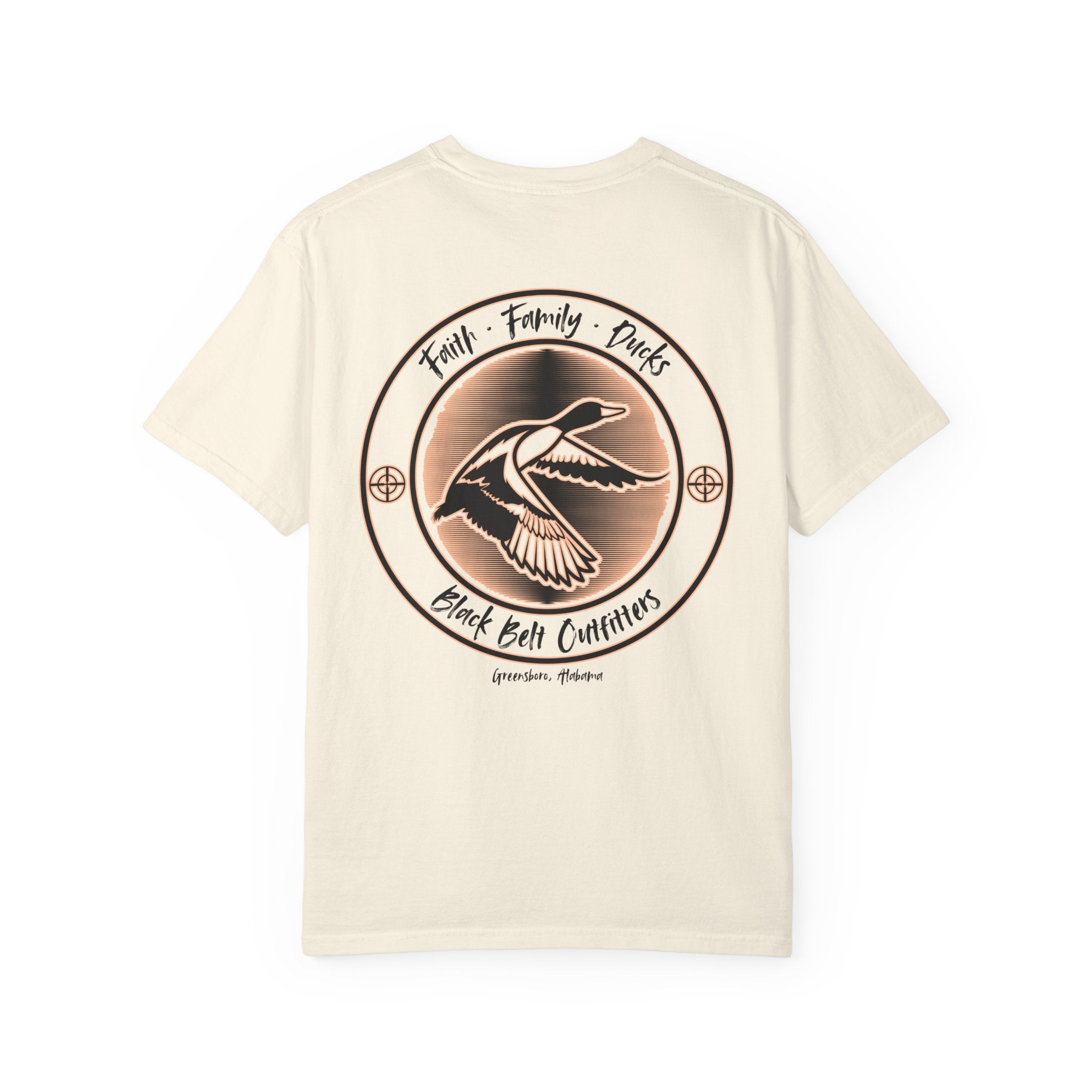 Faith Family Ducks Unisex Garment-Dyed Pocket T-Shirt