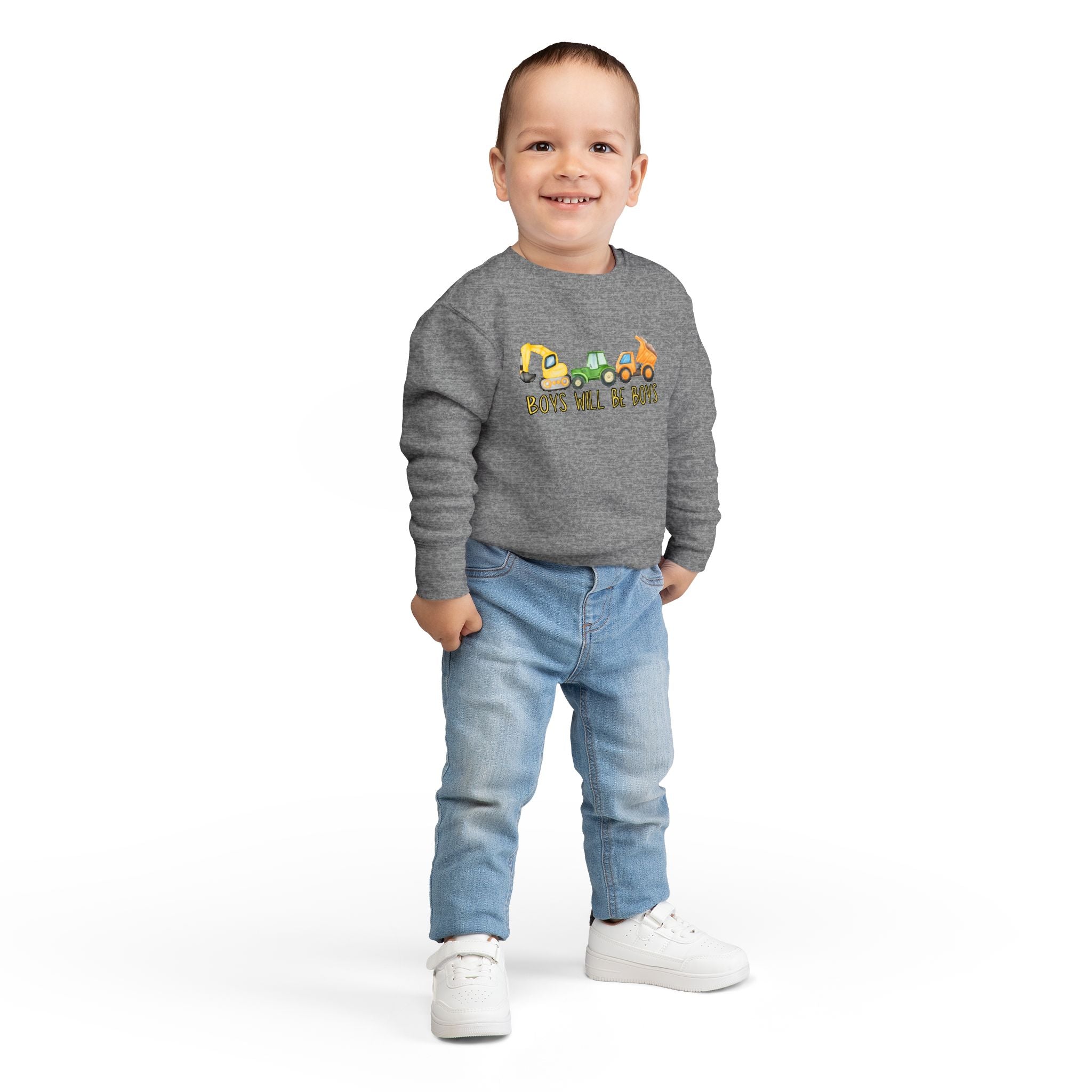 Playful Toddler Sweatshirt - 'Boys Will Be Boys' - Kids' Casual Wear, Baby Clothes, Outdoor Adventures, Birthday Gift, Spring Fashion