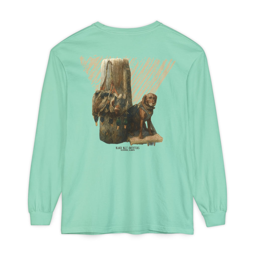Ducks of the Day Unisex Garment-Dyed Long Sleeve T-Shirt, Casual Wear, Gift for Him/Her, Streetwear, Everyday Comfort, Comfortable Layering
