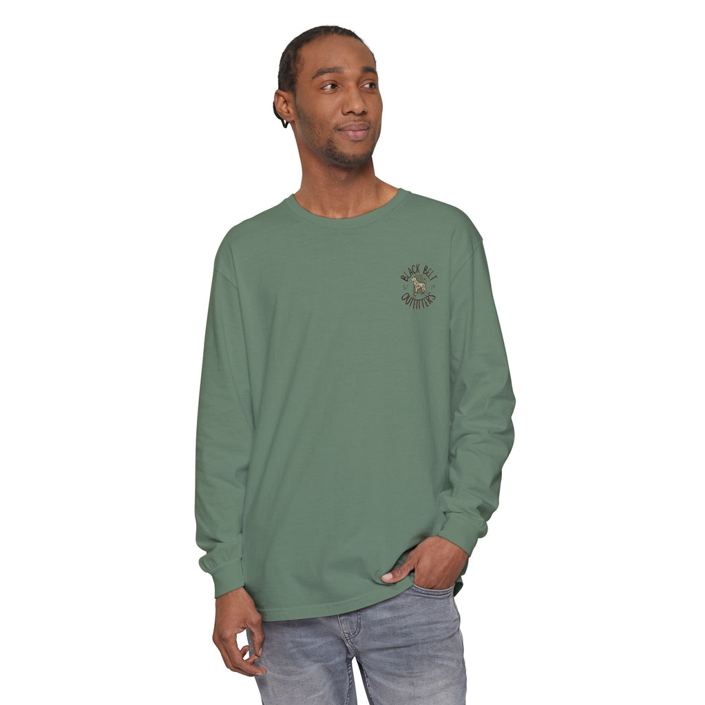 Ducks of the Day Unisex Garment-Dyed Long Sleeve T-Shirt, Casual Wear, Gift for Him/Her, Streetwear, Everyday Comfort, Comfortable Layering