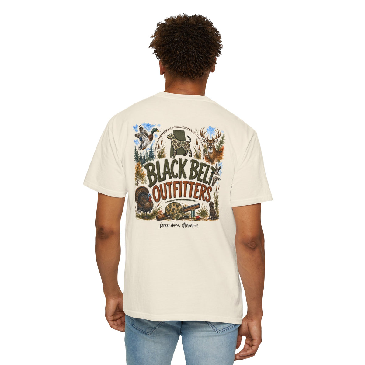 T-Shirt — Black Belt Outfitters Hunting Seasons Graphic