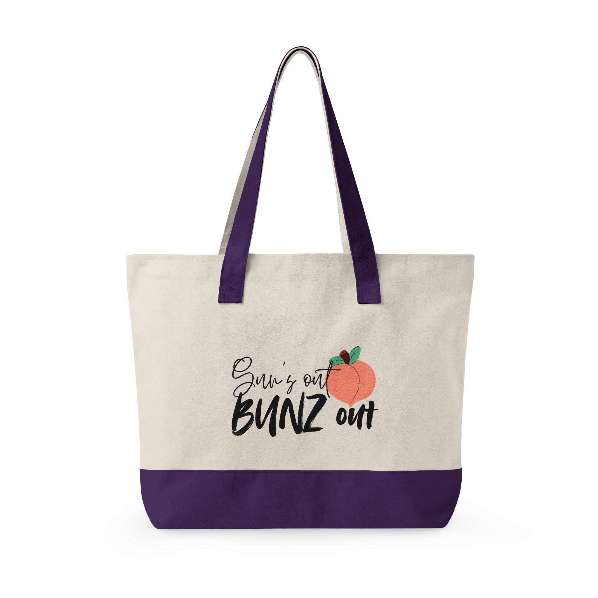 Zippered Canvas Tote — Sun’s Out Bunz Out