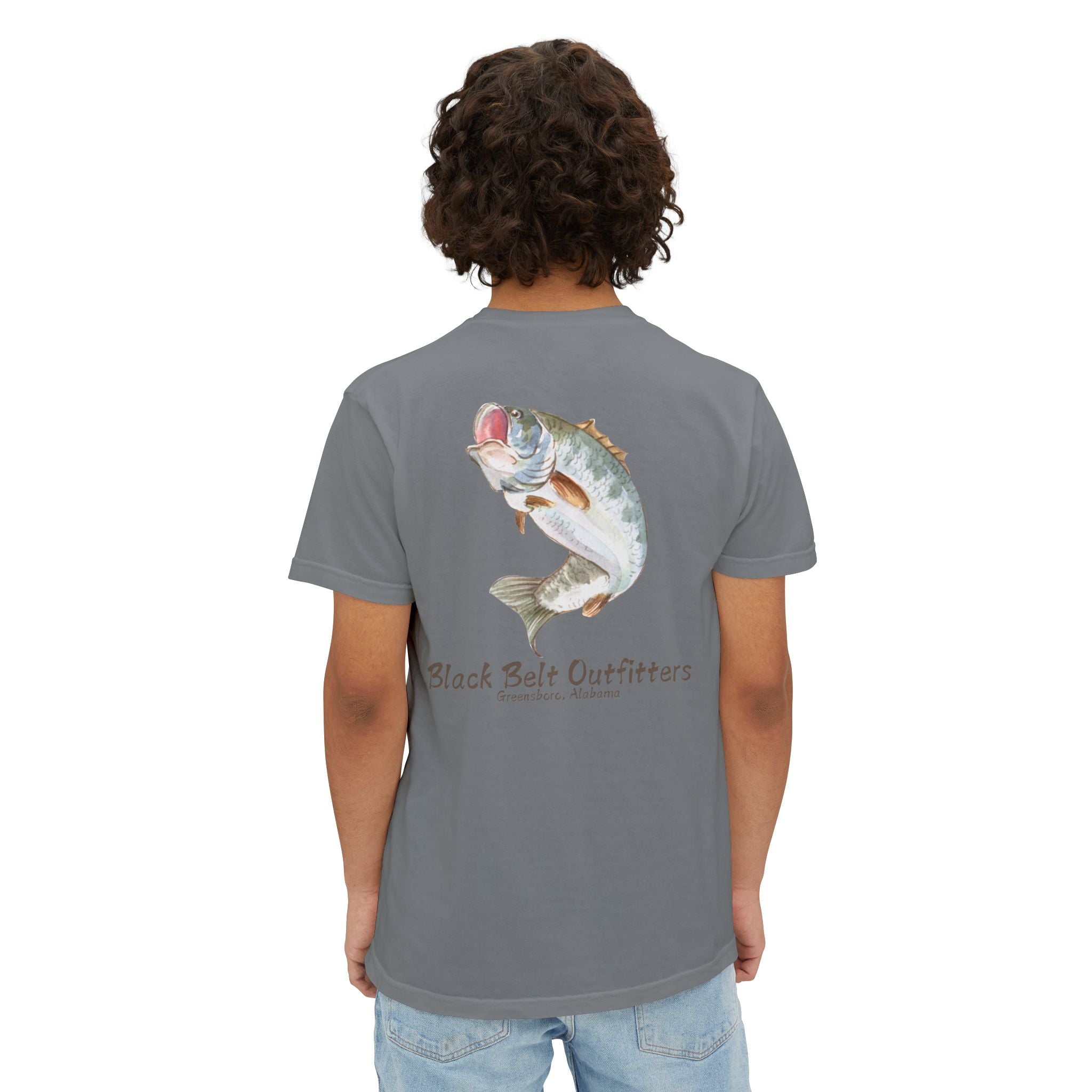 Black belt outfitters Bass Fishing Unisex Garment-Dyed Pocket T-Shirt