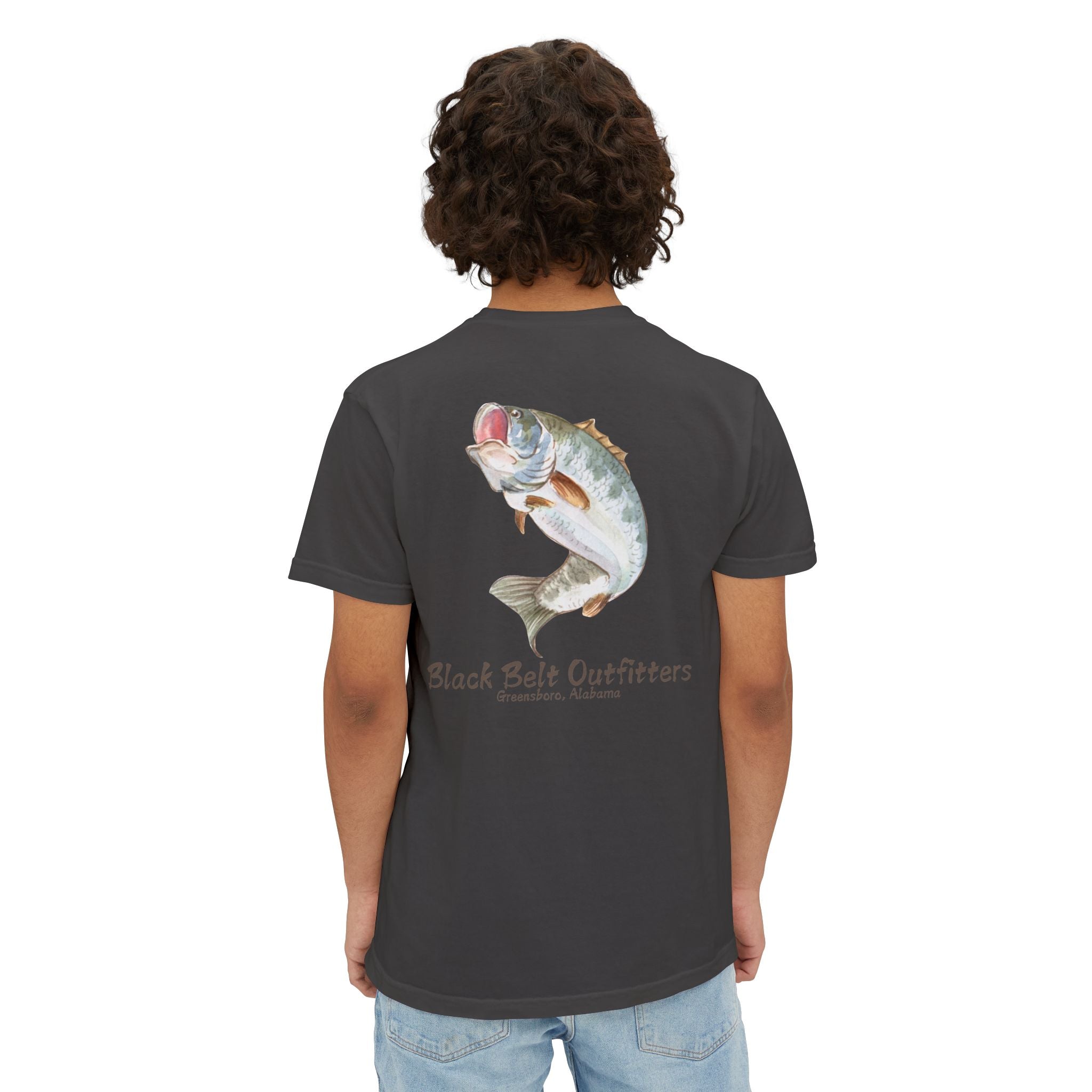 Black belt outfitters Bass Fishing Unisex Garment-Dyed Pocket T-Shirt