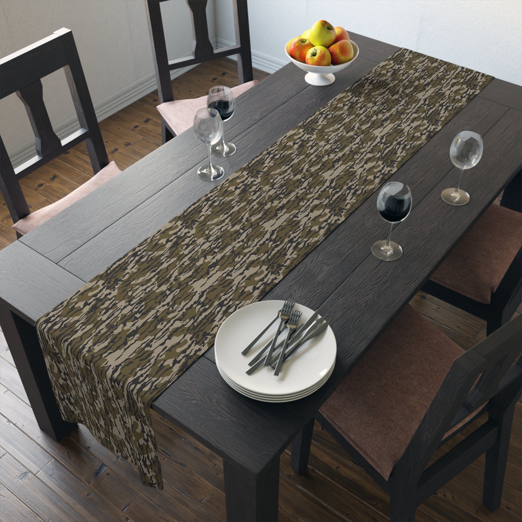 Trendy Camo Table Runner | Rustic Dining Decor, Military Style Table Accent, Home Decor, Cabin Decor, Holiday Table Setting