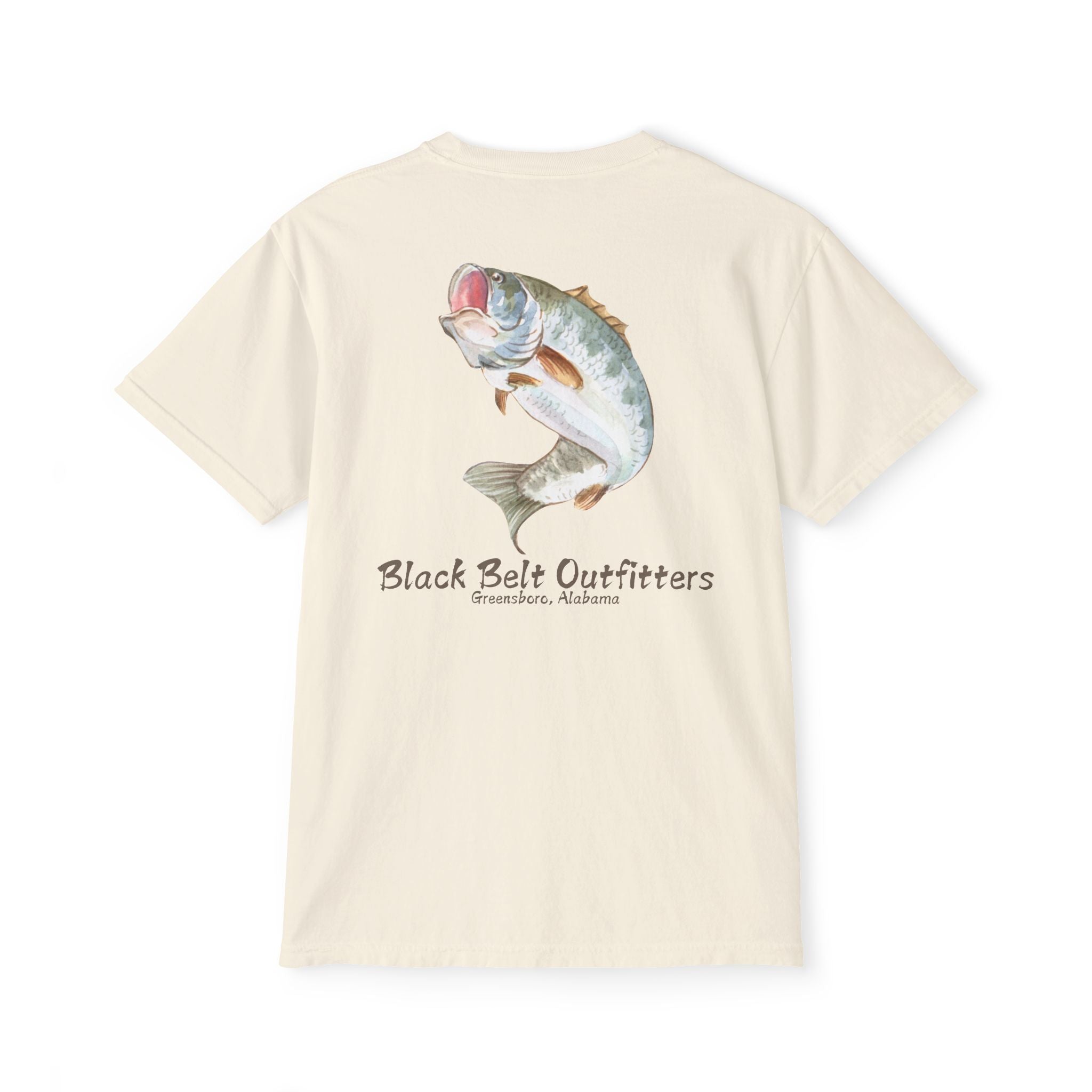 Black belt outfitters Bass Fishing Unisex Garment-Dyed Pocket T-Shirt