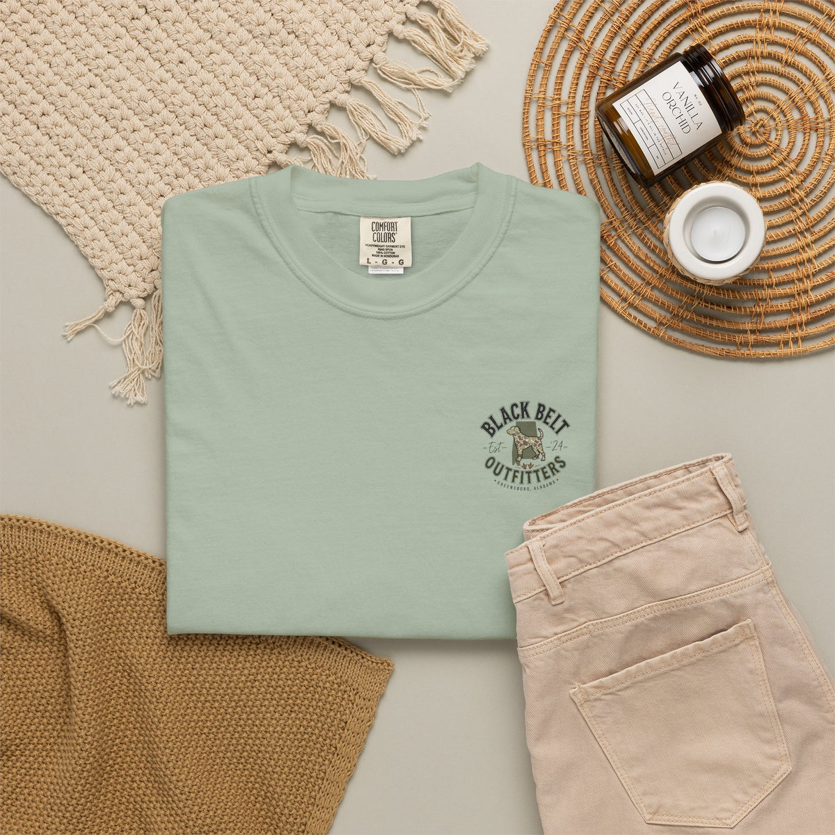 T-Shirt — Black Belt Outfitters 'American Raised' Graphic Tee (Vintage Washington with Gamebirds)