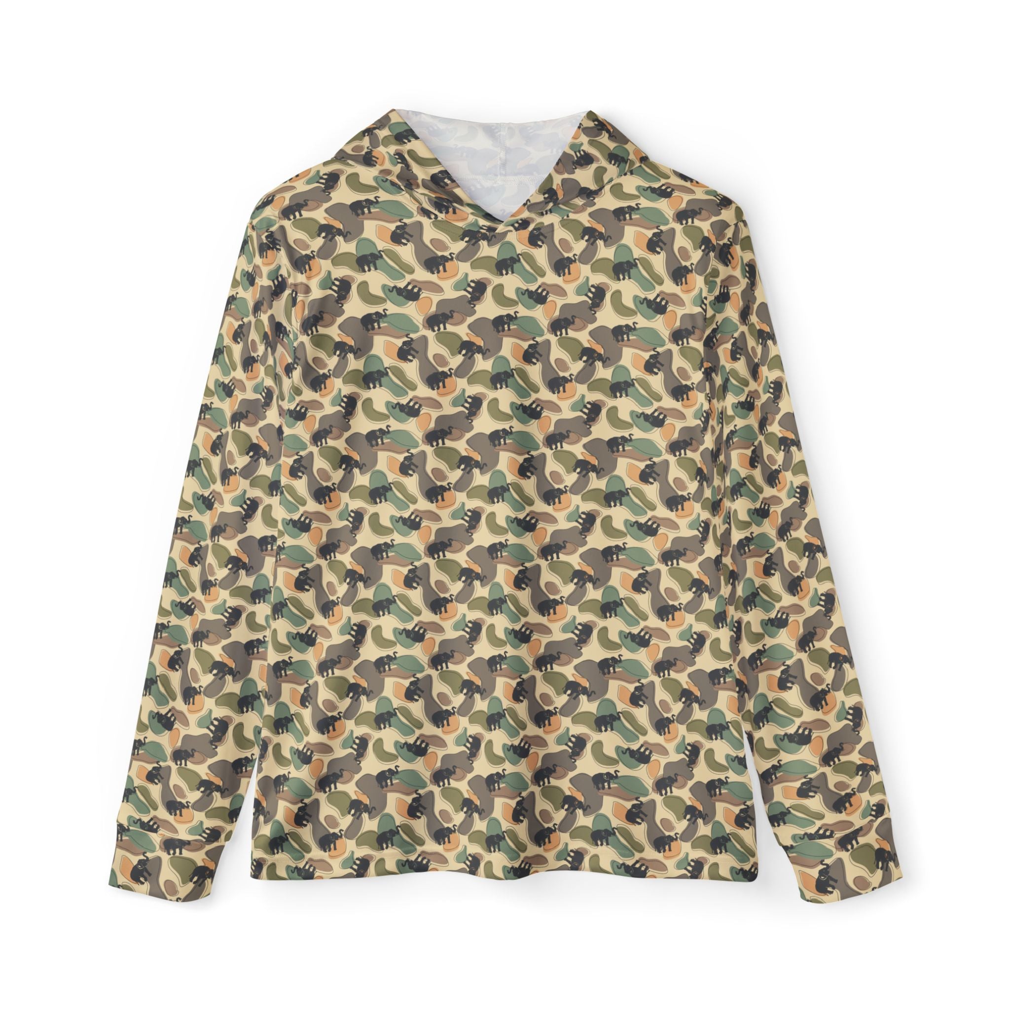 GAMEDAY GREY ELEPHANT Camo Sports Warmup Hoodie for Active Men, Perfect for Gym, Outdoor, Fitness, Exercising, and Sports Events