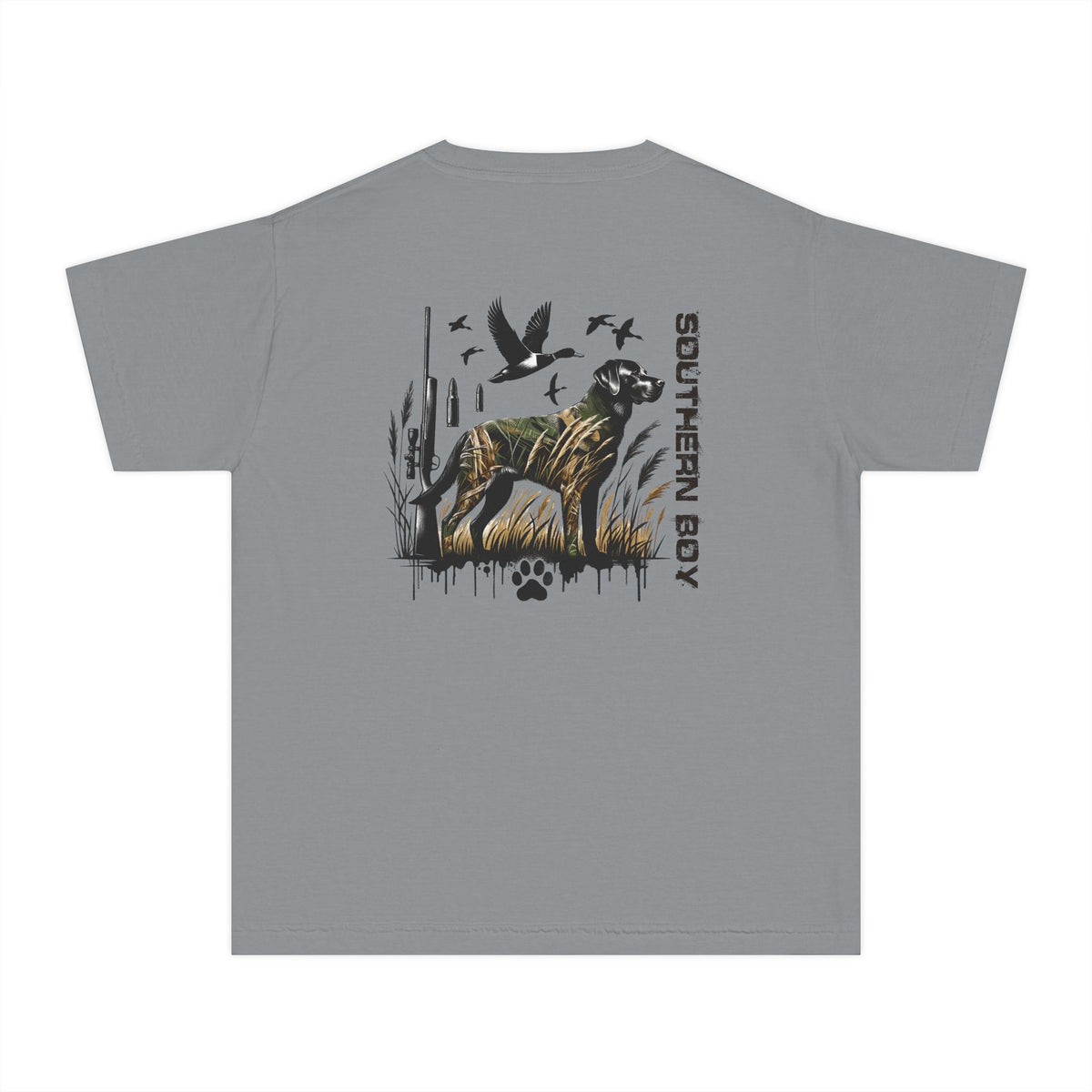 SOUTHERN BOY Hunting Dog Youth Midweight Tee - Fun Farm-Themed Shirt