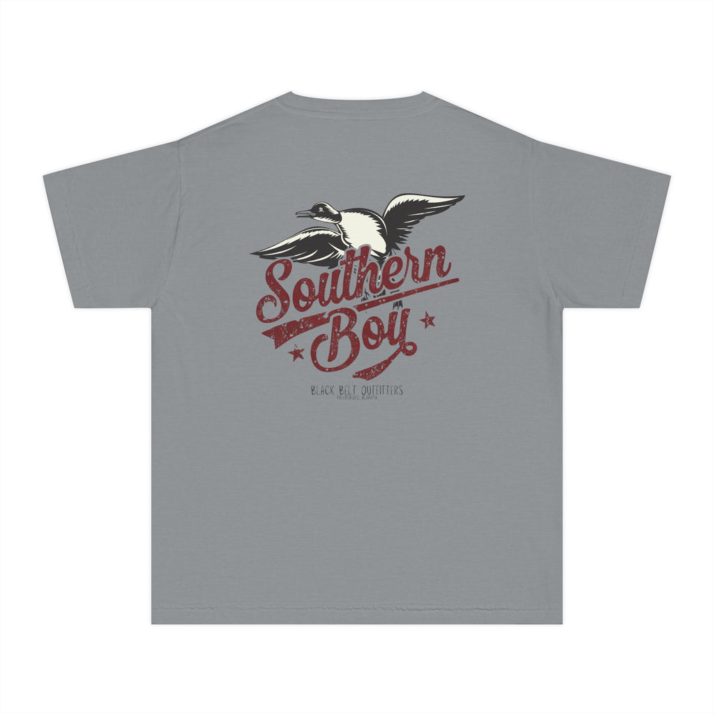 Southern Boy Flying Duck Youth Midweight Tee - Fun Farm-Themed Shirt