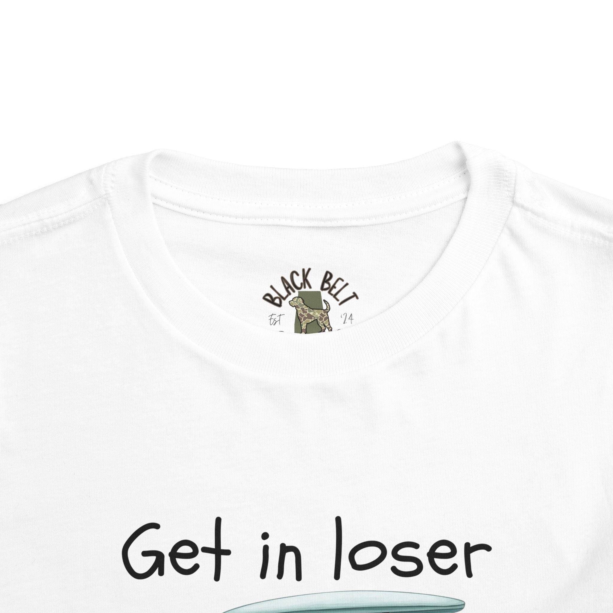 Toddler Golf Theme: Get in Loser, Short Sleeve Tee, Kids Summer Shirt, Playful Graphic Tee, Baby Shower Gift, Toddler Outfit, Kids Fashion