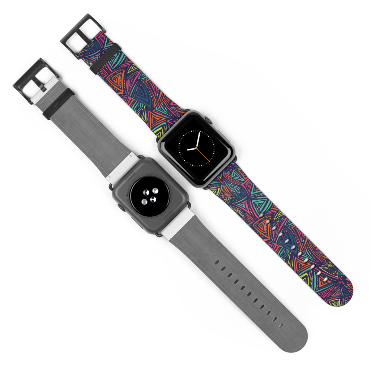 Abstract Triangle Pattern Watch Band — Colorful Geometric Apple Watch Strap