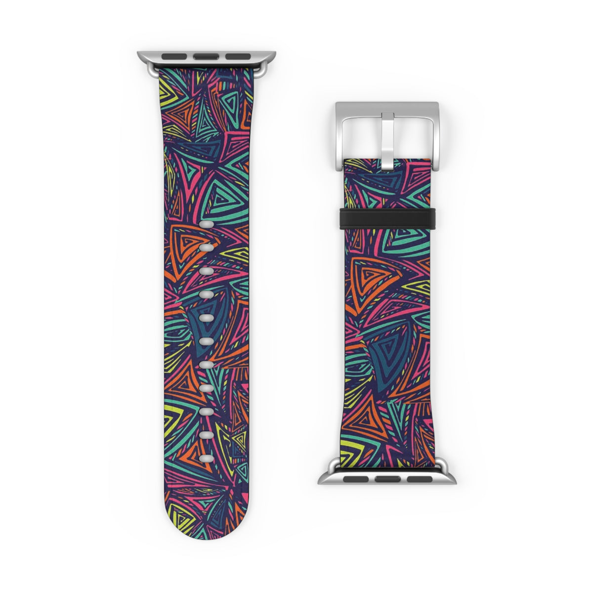 Abstract Triangle Pattern Watch Band — Colorful Geometric Apple Watch Strap