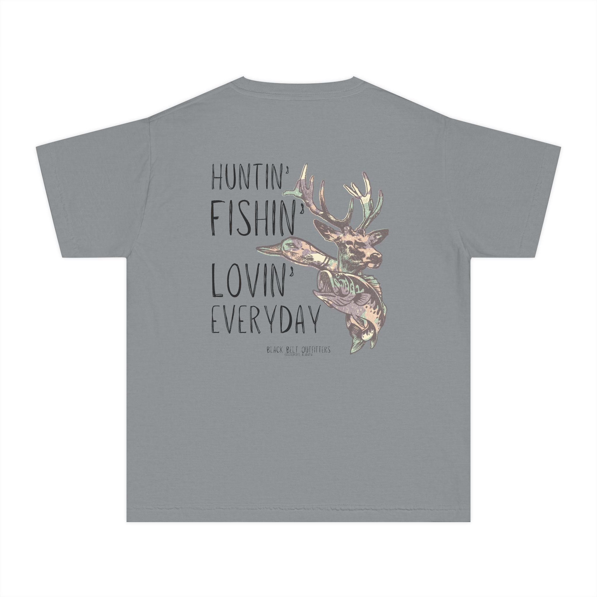 Huntin, Fishin, Lovin Everyday Youth Midweight Tee - Fun Farm-Themed Shirt