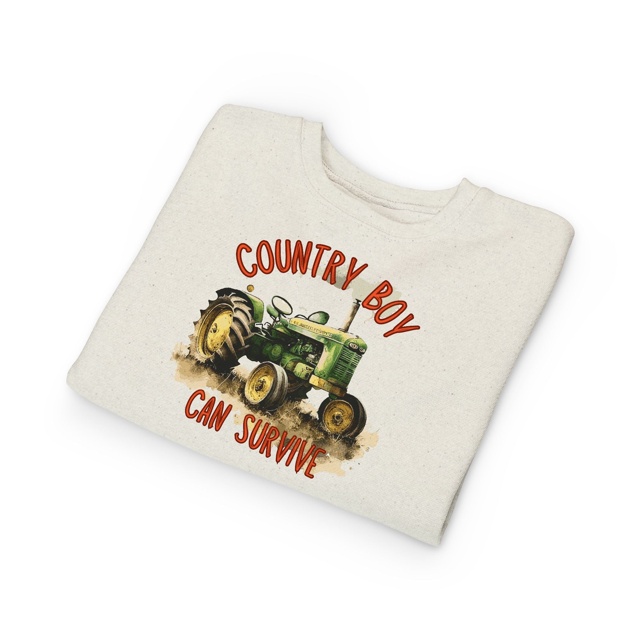 Playful Toddler Sweatshirt ‘Country Boy Will Survive’ Casual Wear, Baby Clothes, Outdoor Adventures, Birthday Gift, Spring Fashion