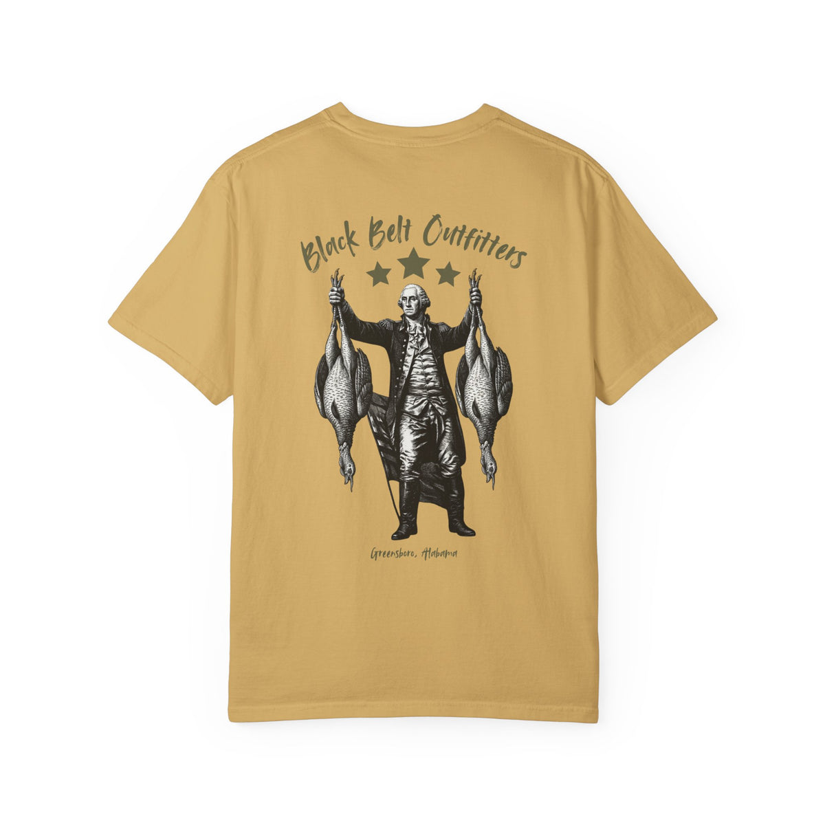 T-Shirt — Black Belt Outfitters 'American Raised' Graphic Tee (Vintage Washington with Gamebirds)