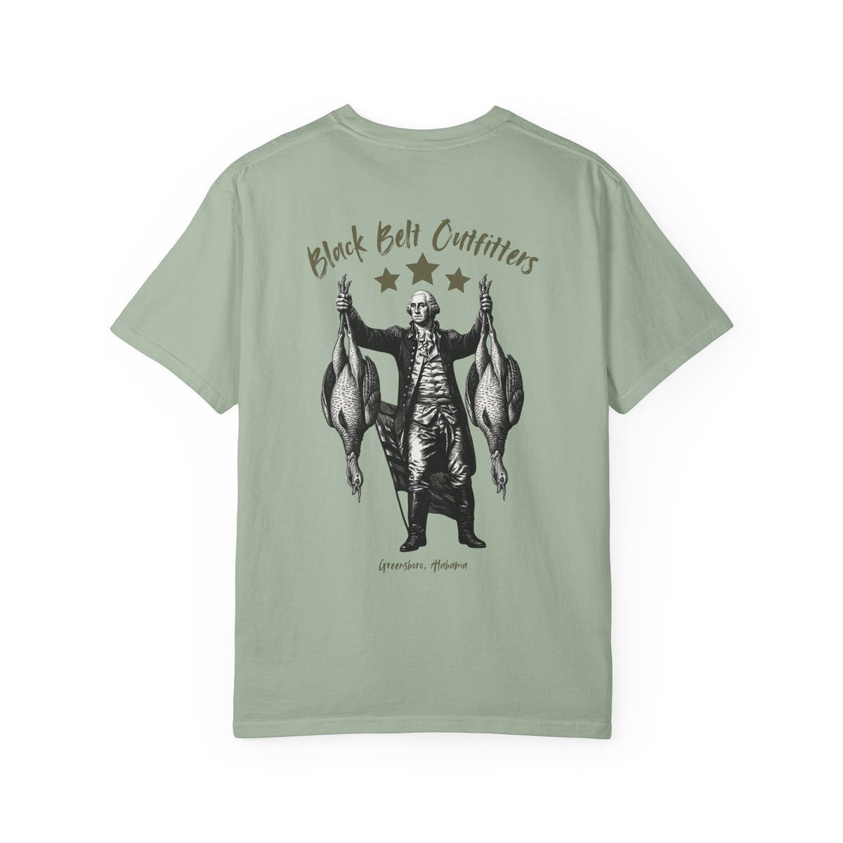 T-Shirt — Black Belt Outfitters 'American Raised' Graphic Tee (Vintage Washington with Gamebirds)