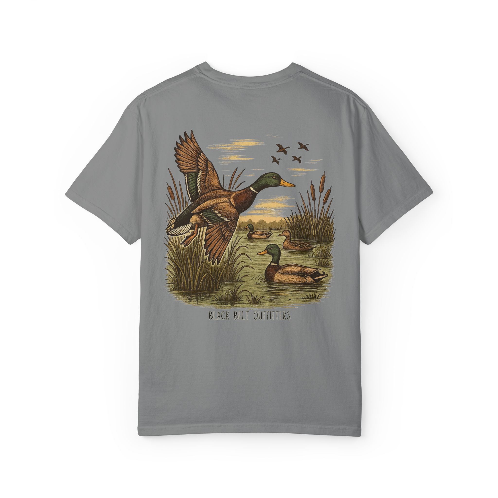 Ducks on the Pond Garment-Dyed T-Shirt — Vintage Washed Comfort Tee