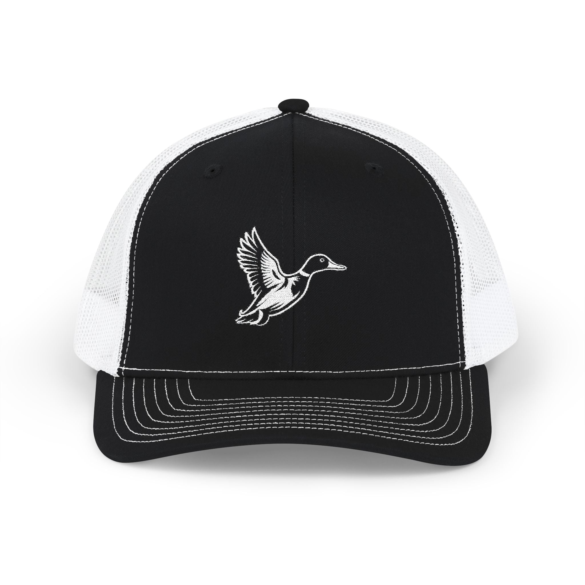 Flying Duck Trucker Cap — Embroidered Hunting Snapback Hat