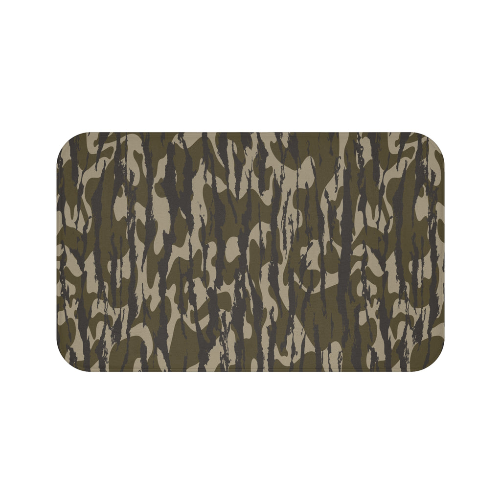 Trendy Camo Bath Mat, Rug for Modern Bathroom Decor, Stylish Home Accessory, Gift for Military Enthusiasts, Nature-Inspired Design