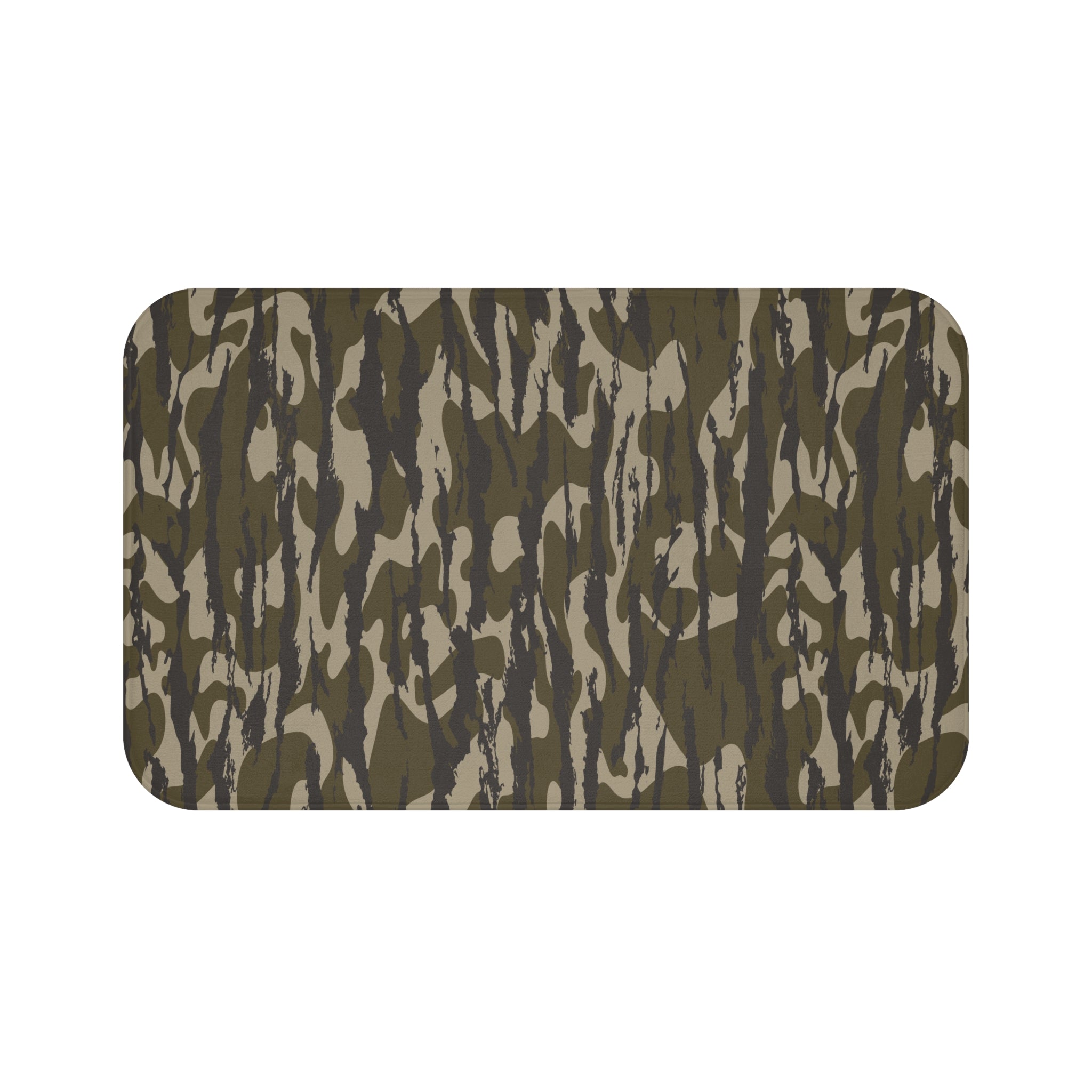 Trendy Camo Bath Mat, Rug for Modern Bathroom Decor, Stylish Home Accessory, Gift for Military Enthusiasts, Nature-Inspired Design