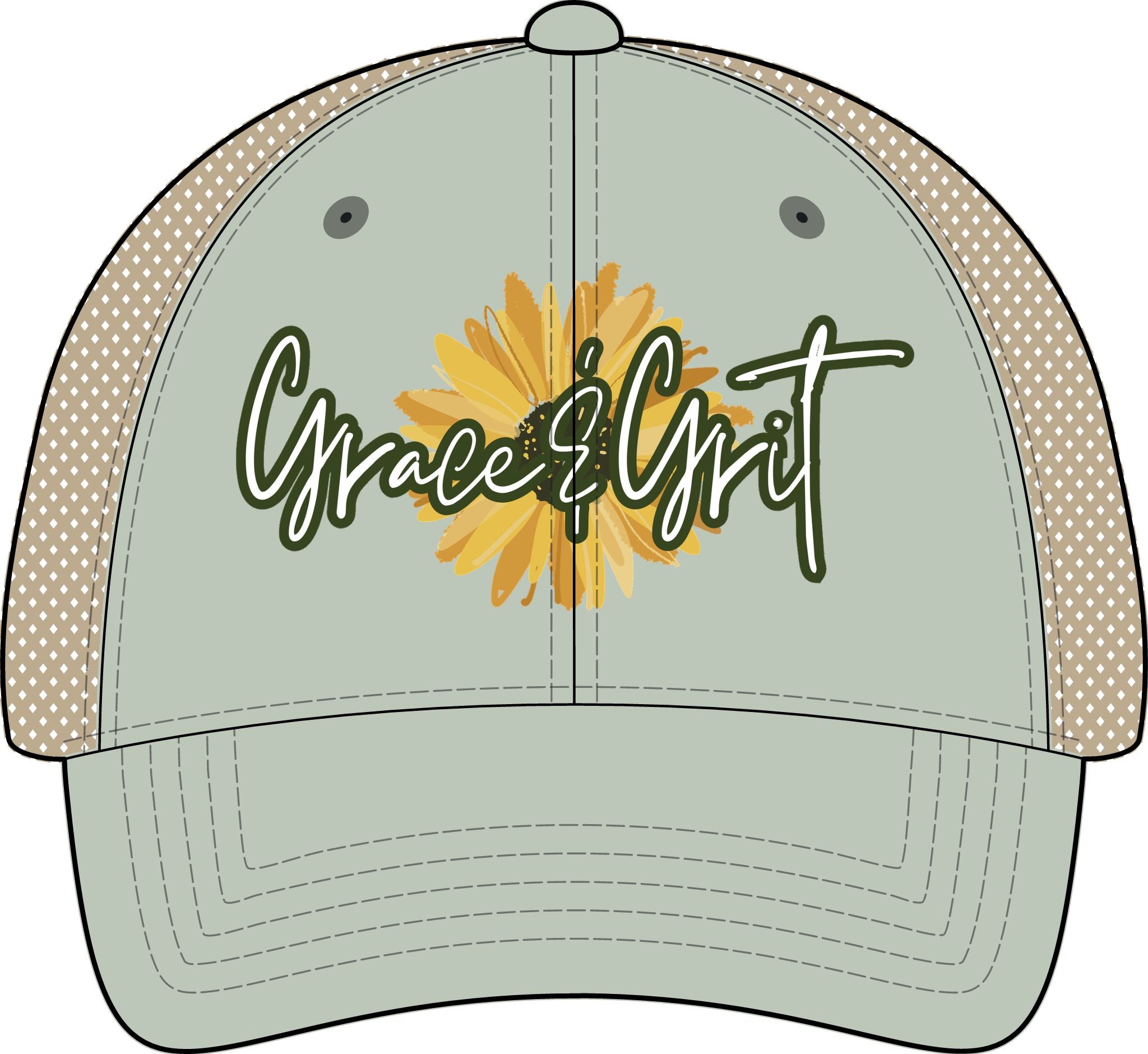 GRACE & GRIT Women's Washed Mesh-Back Cap