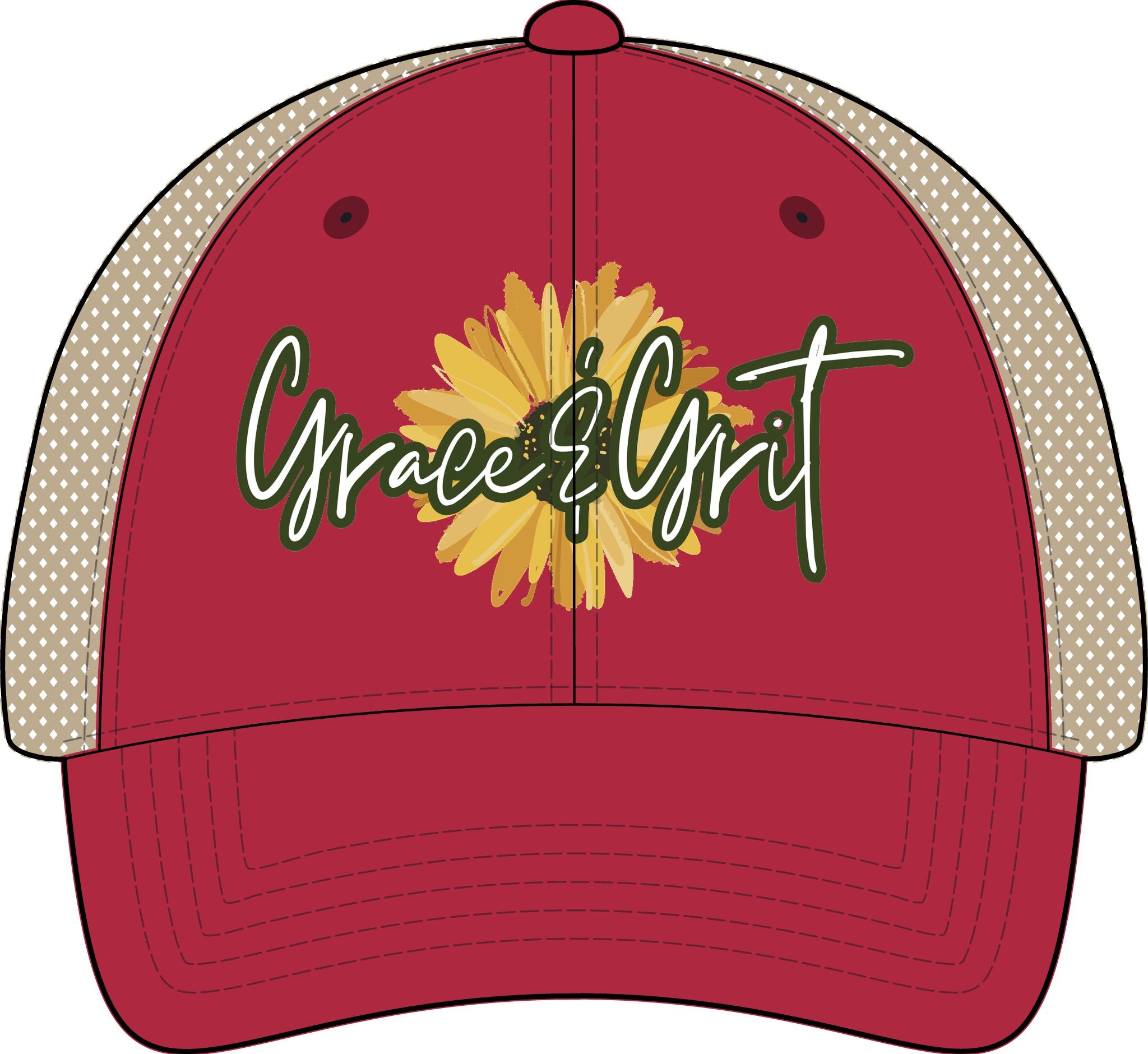 GRACE & GRIT Women's Washed Mesh-Back Cap
