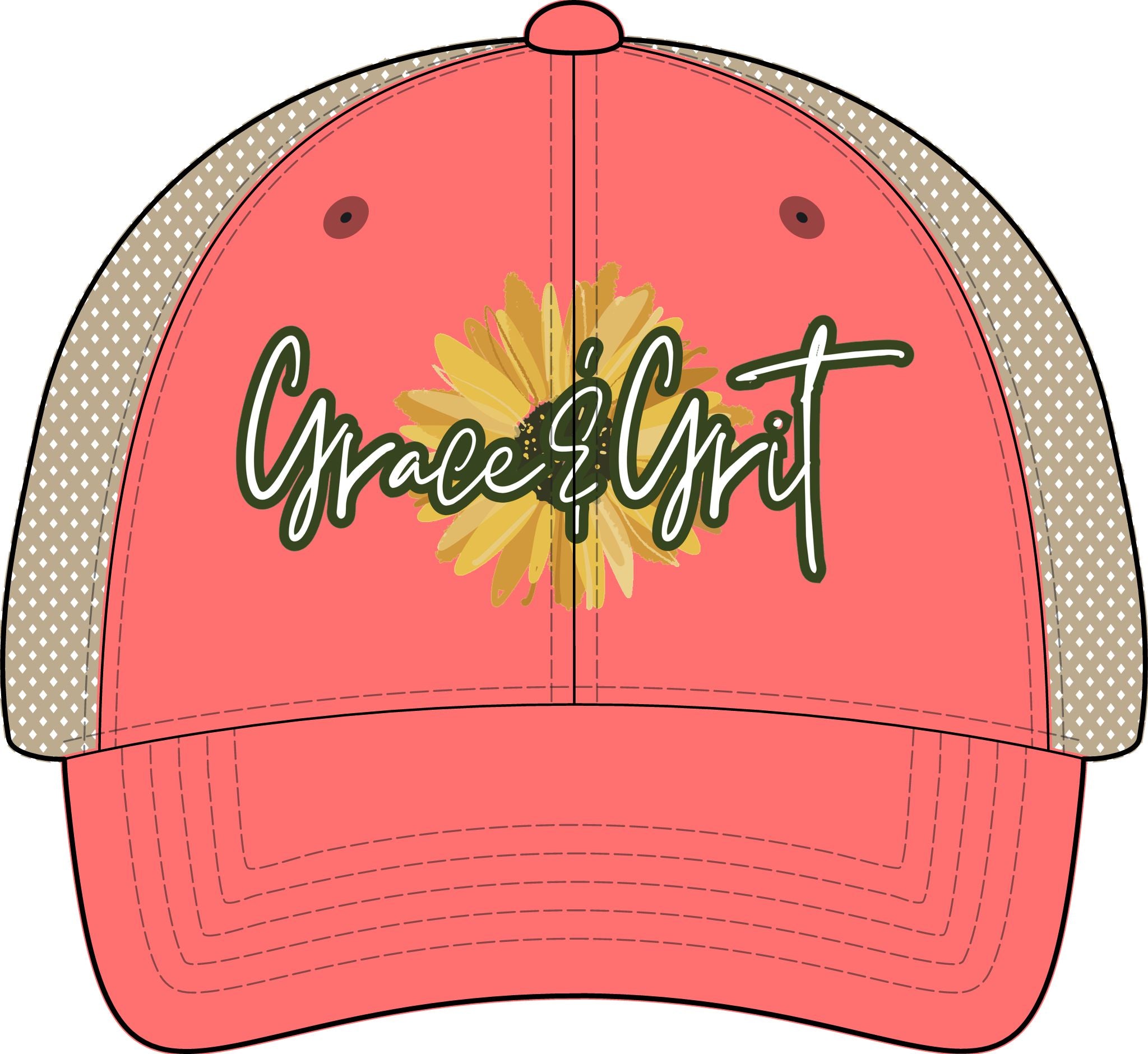 GRACE & GRIT Women's Washed Mesh-Back Cap