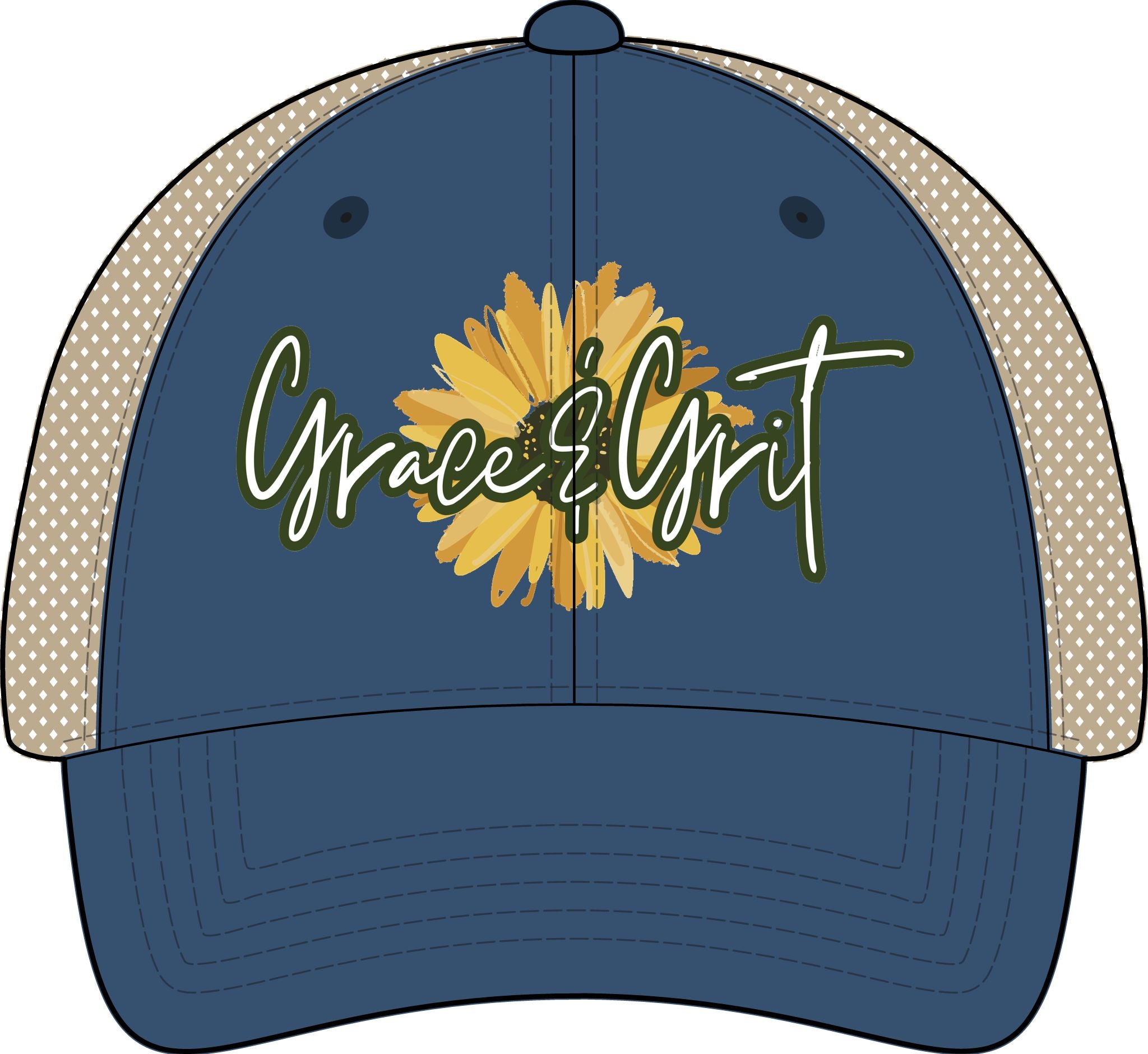 GRACE & GRIT Women's Washed Mesh-Back Cap