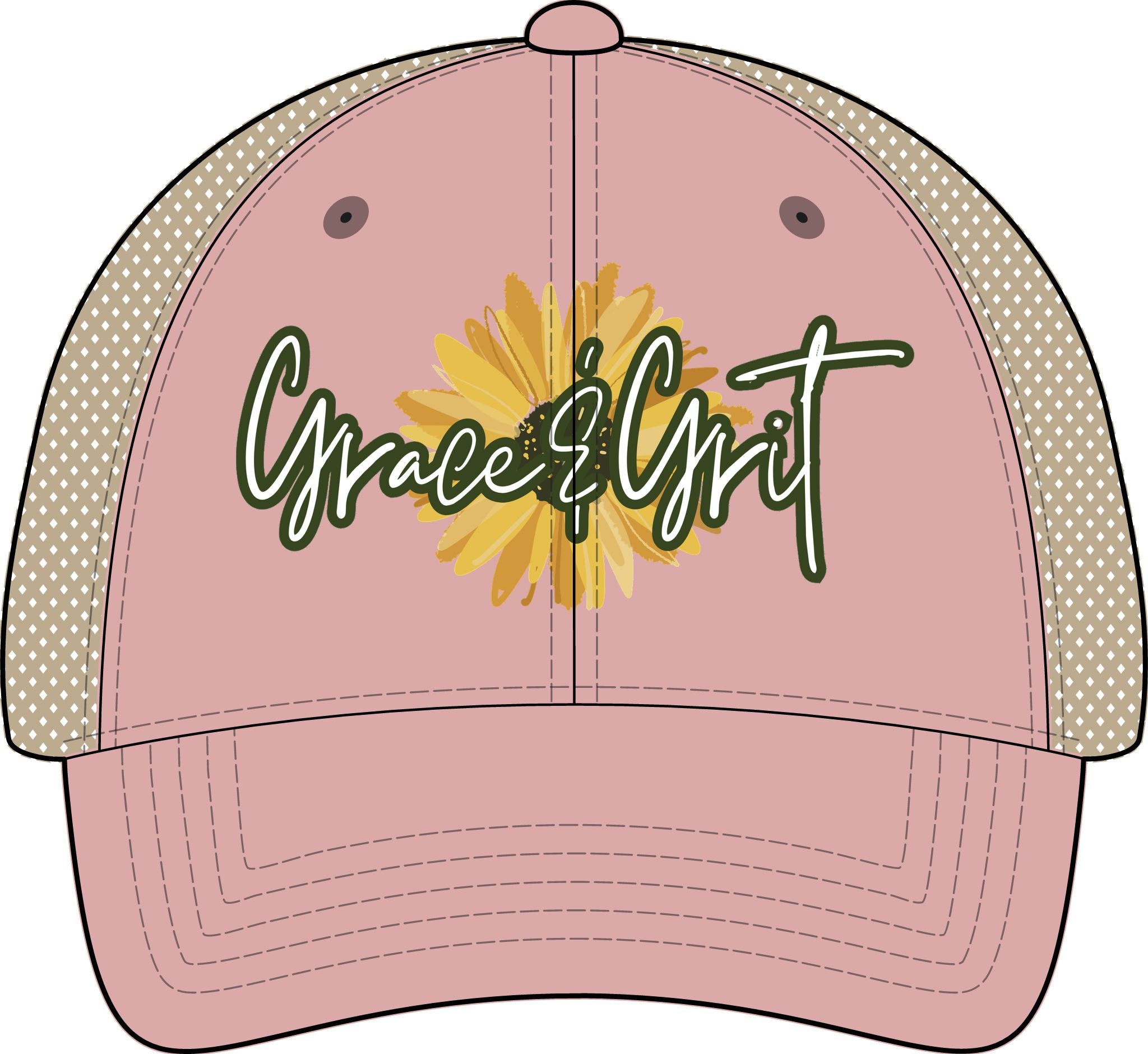 GRACE & GRIT Women's Washed Mesh-Back Cap