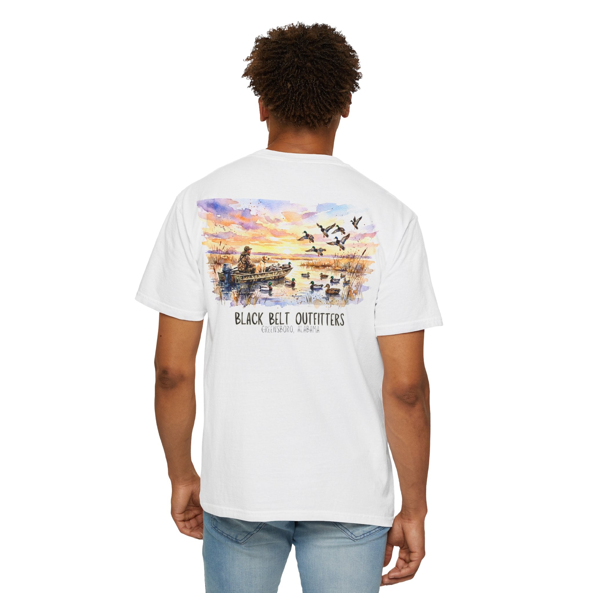 Duck Hunt at Sunrise T-Shirt — Early Morning Waterfowl Hunting Tee