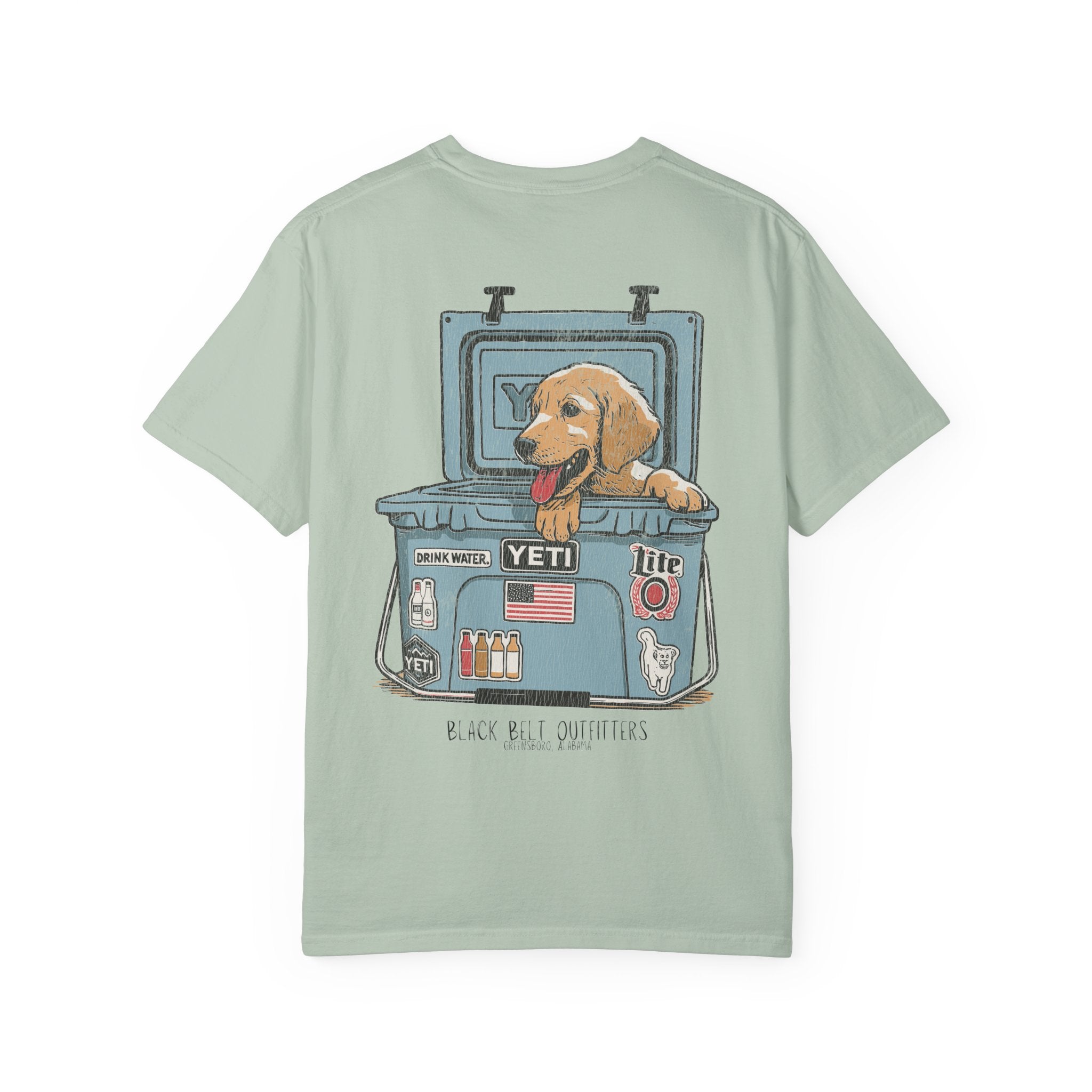 Yellow Labrador Retriever in Cooler Unisex T-Shirt, Perfect for Gifts, Father's Day, Golf Events, Casual Wear, Comfortable Tee