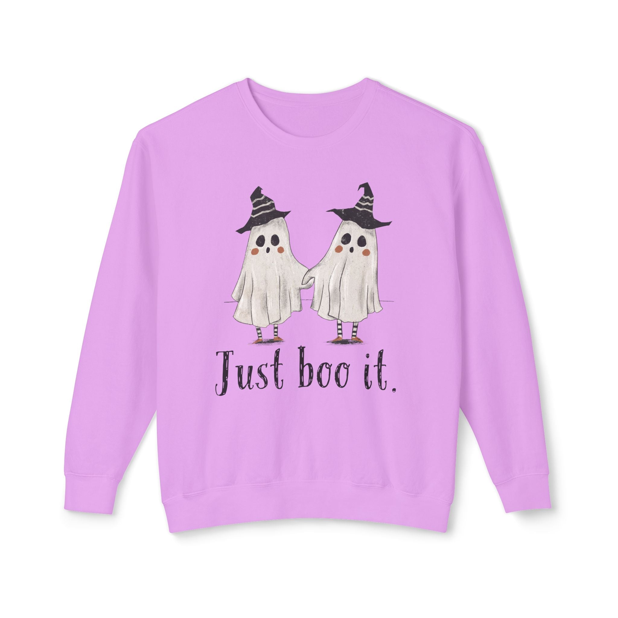 Just Boo It - Halloween Ghosts Unisex Lightweight Crewneck Sweatshirt, Just Boo It Sweatshirt, Cute Halloween Apparel, Fall Fashion, Spooky Season, [...]
