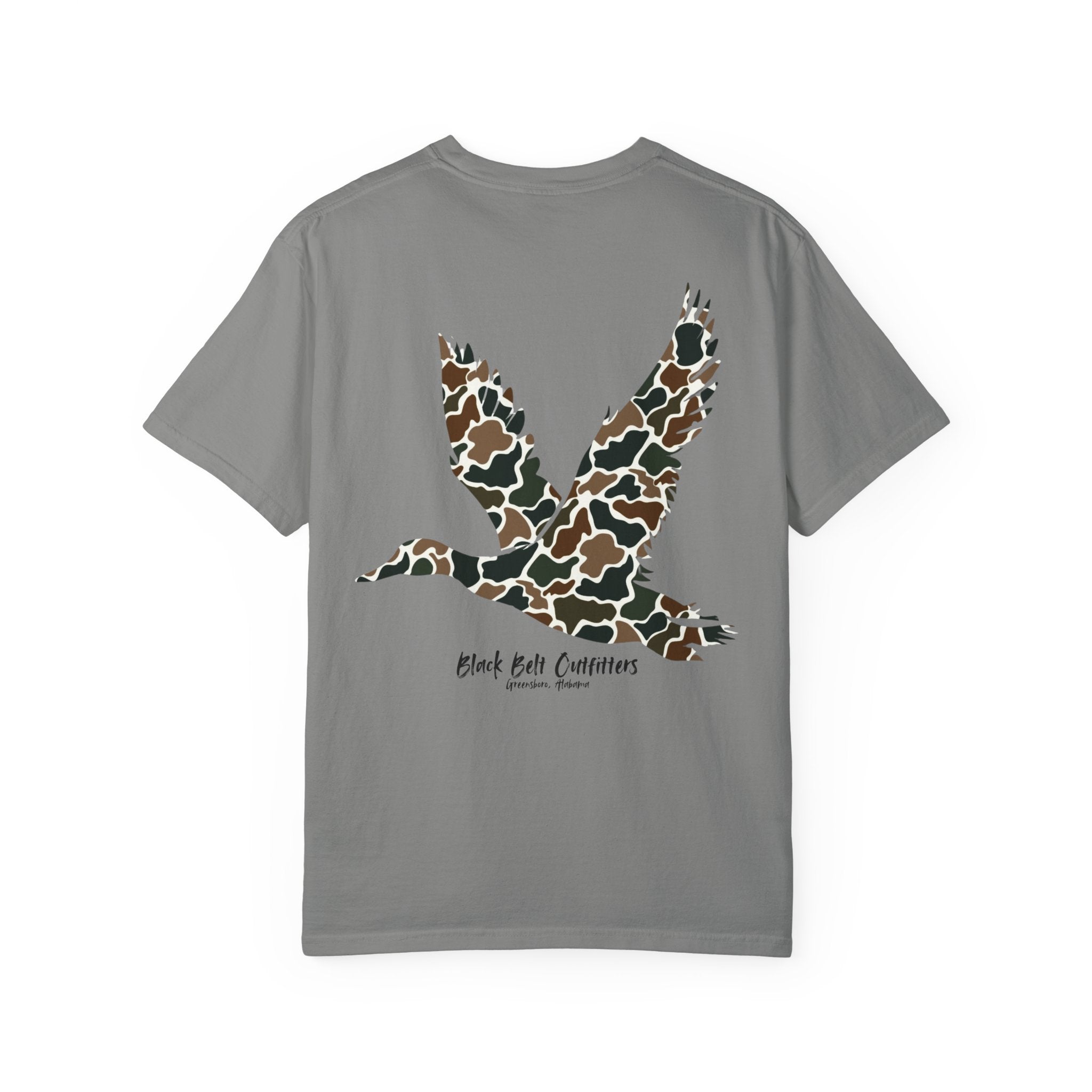 Old School Camo Flying Duck Unisex Garment-Dyed Pocket T-Shirt