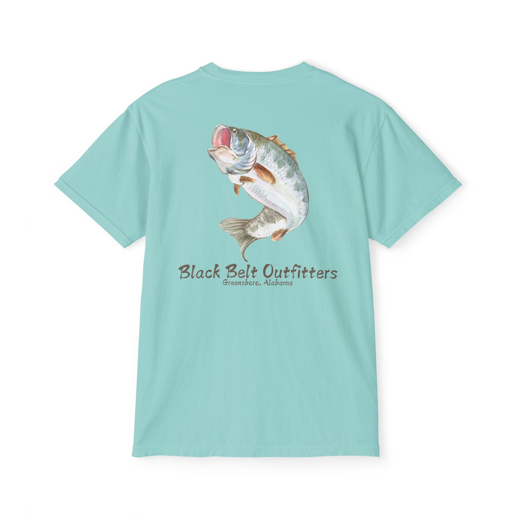 Black belt outfitters Bass Fishing Unisex Garment-Dyed Pocket T-Shirt