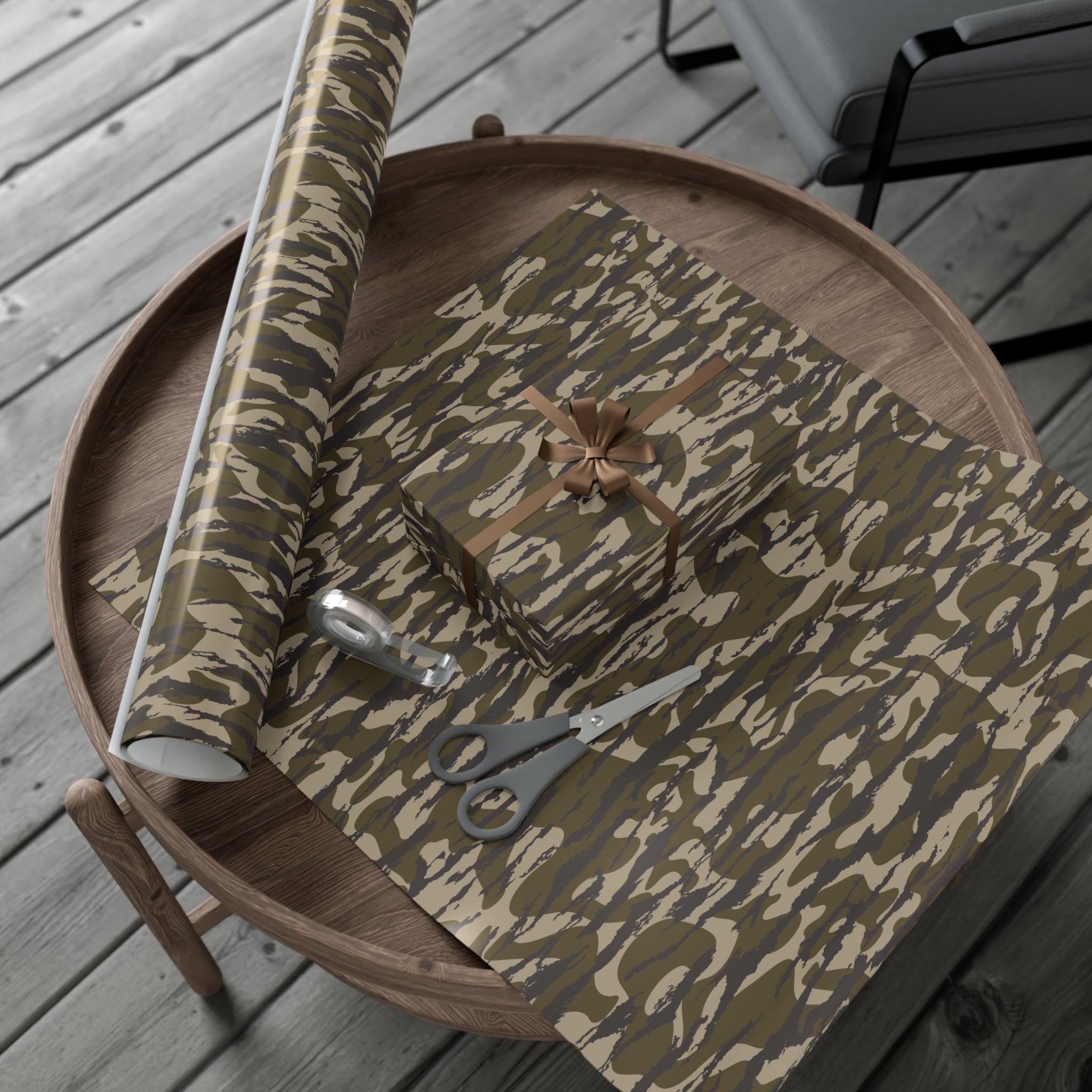 Trendy Camo Gift Wrap Paper, Perfect for Holidays, Birthdays, Parties, Eco-Friendly Packaging, Unique Camo Design