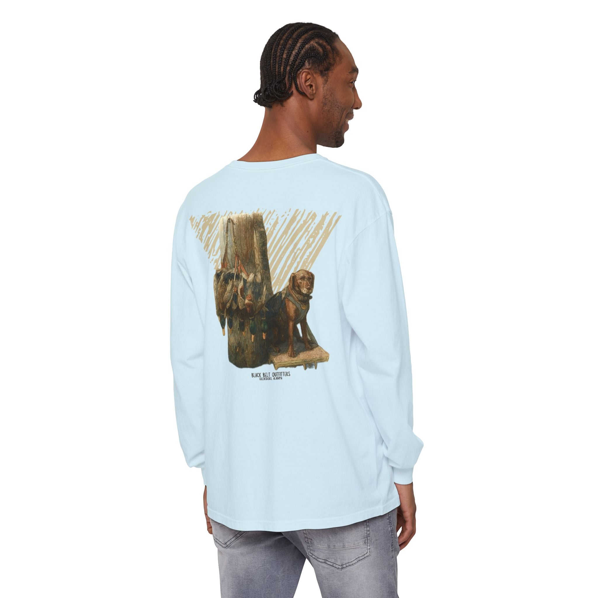 Ducks of the Day Unisex Garment-Dyed Long Sleeve T-Shirt, Casual Wear, Gift for Him/Her, Streetwear, Everyday Comfort, Comfortable Layering