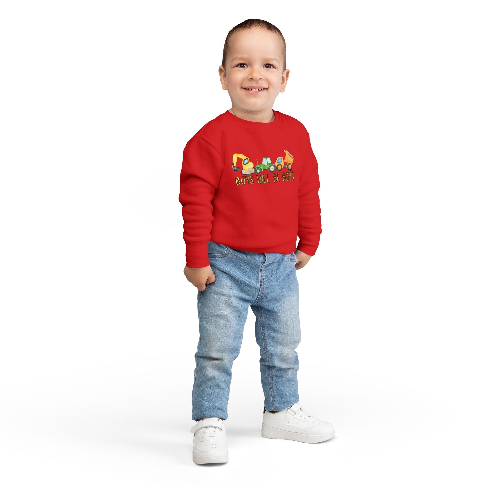 Playful Toddler Sweatshirt - 'Boys Will Be Boys' - Kids' Casual Wear, Baby Clothes, Outdoor Adventures, Birthday Gift, Spring Fashion
