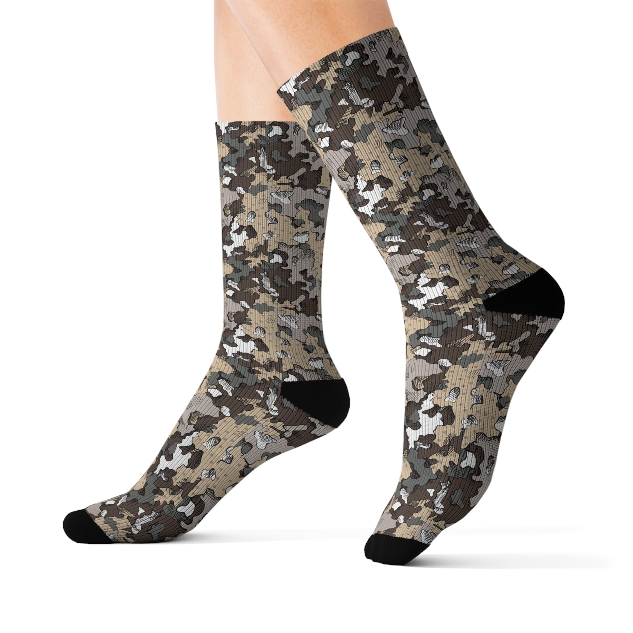 Black Belt Outfitters Original Dixie Camo Sublimation Socks | Stylish Military-Inspired Footwear | Perfect for Everyday, Gifts