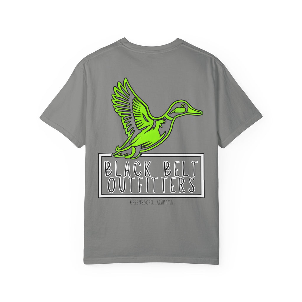 Lime Green Mallard Duck Logo Unisex T-Shirt, Perfect for Gifts, Father's Day, Golf Events, Casual Wear, Comfortable Tee