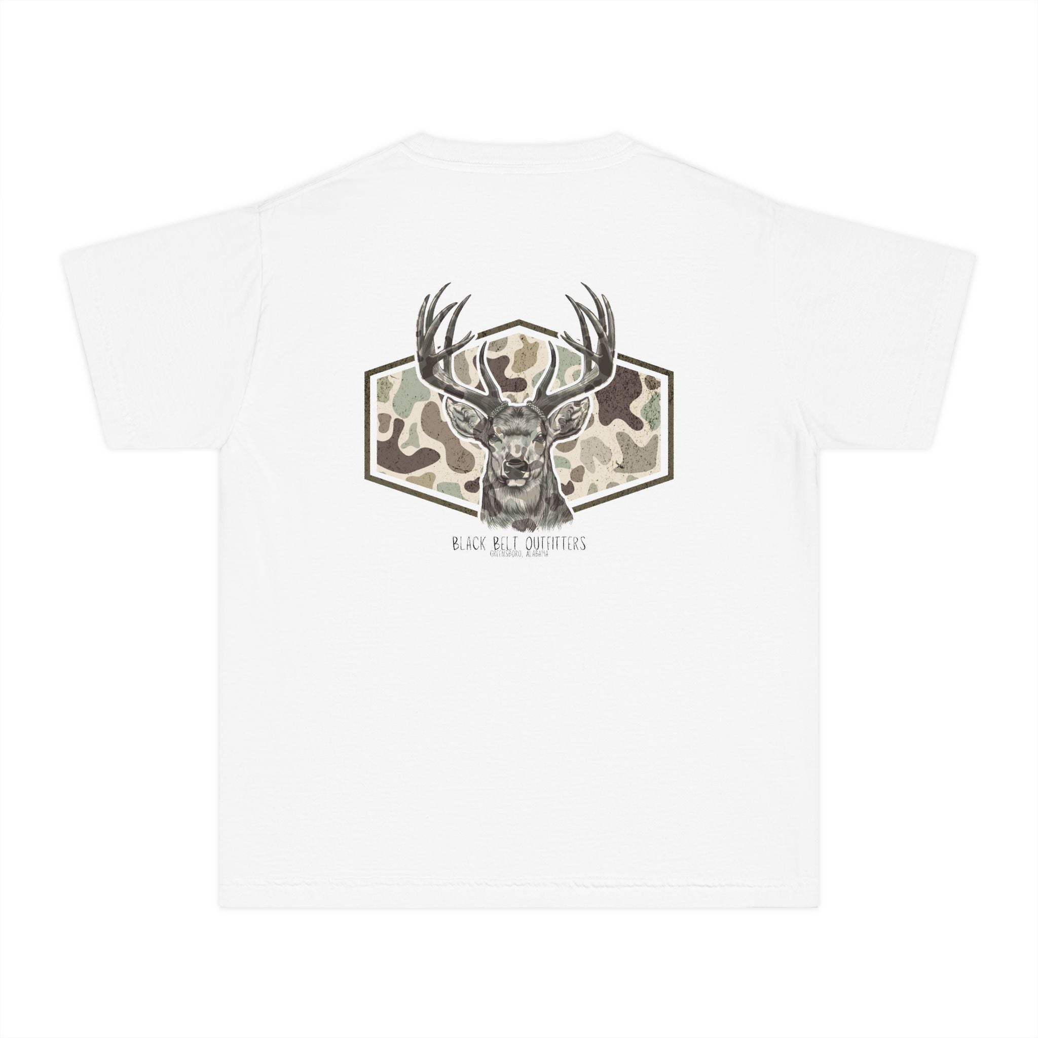 Camo Deer Youth Midweight Tee - Fun Farm-Themed Shirt
